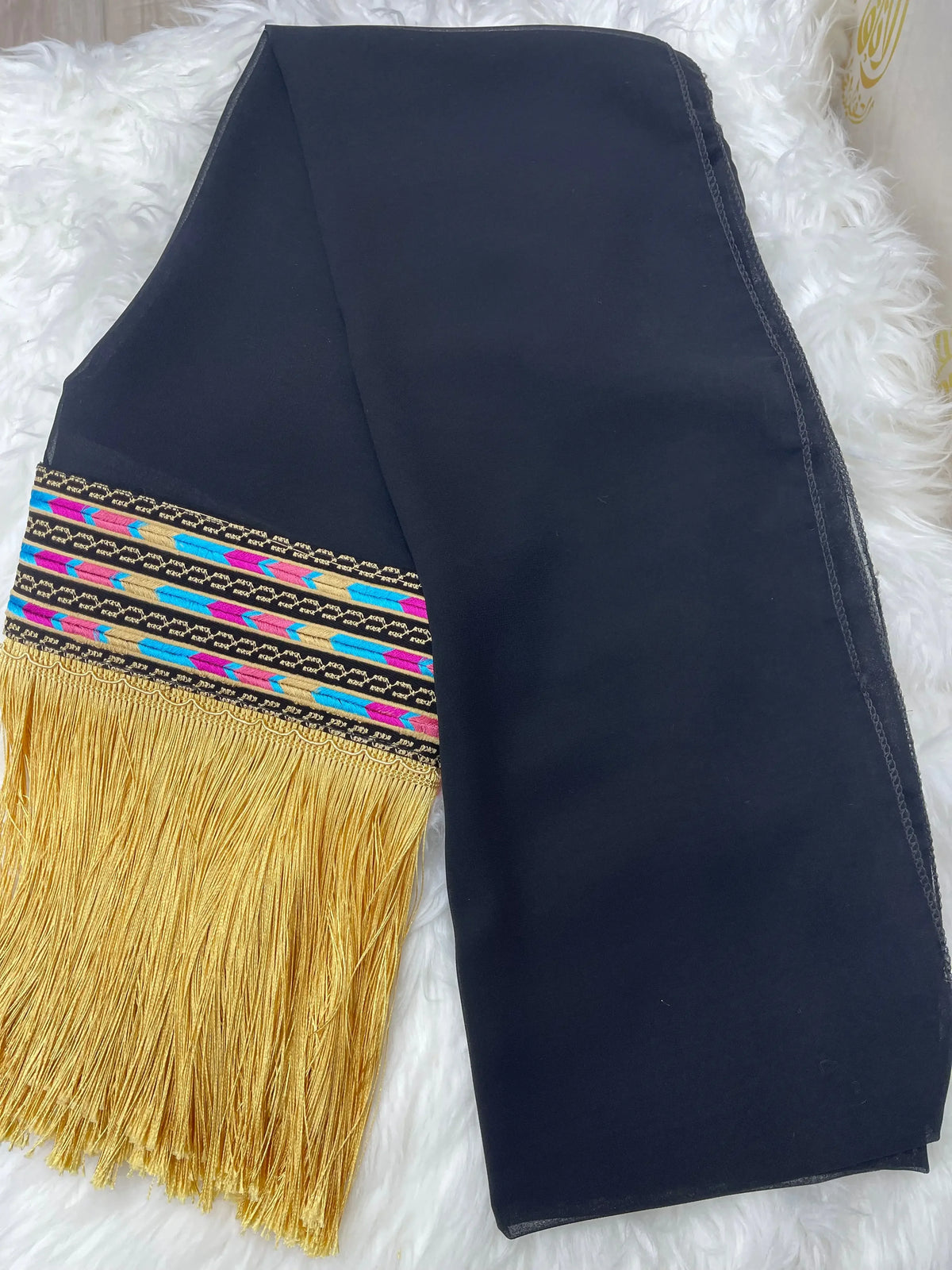 Black Palestinian Tatreez Khirka Palestinian Embroidered Simple Thobe – Traditional Tatreez  main image 4