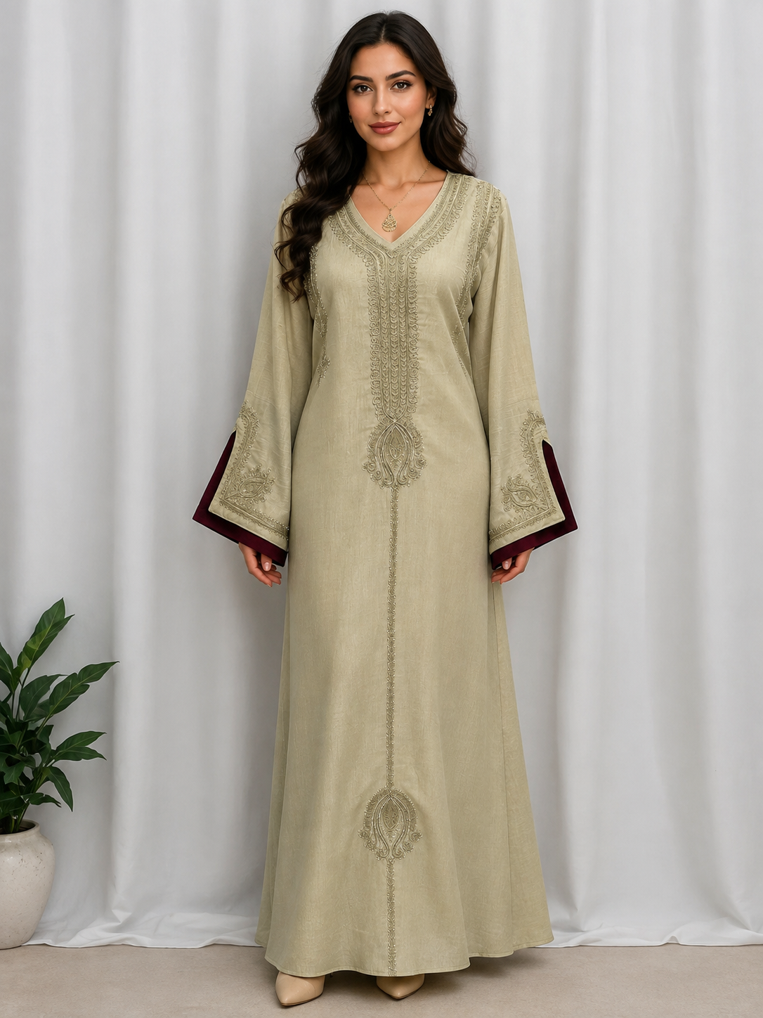 Regal Moroccan Jalabiya A Luxurious and Elegant Piece of Clothing