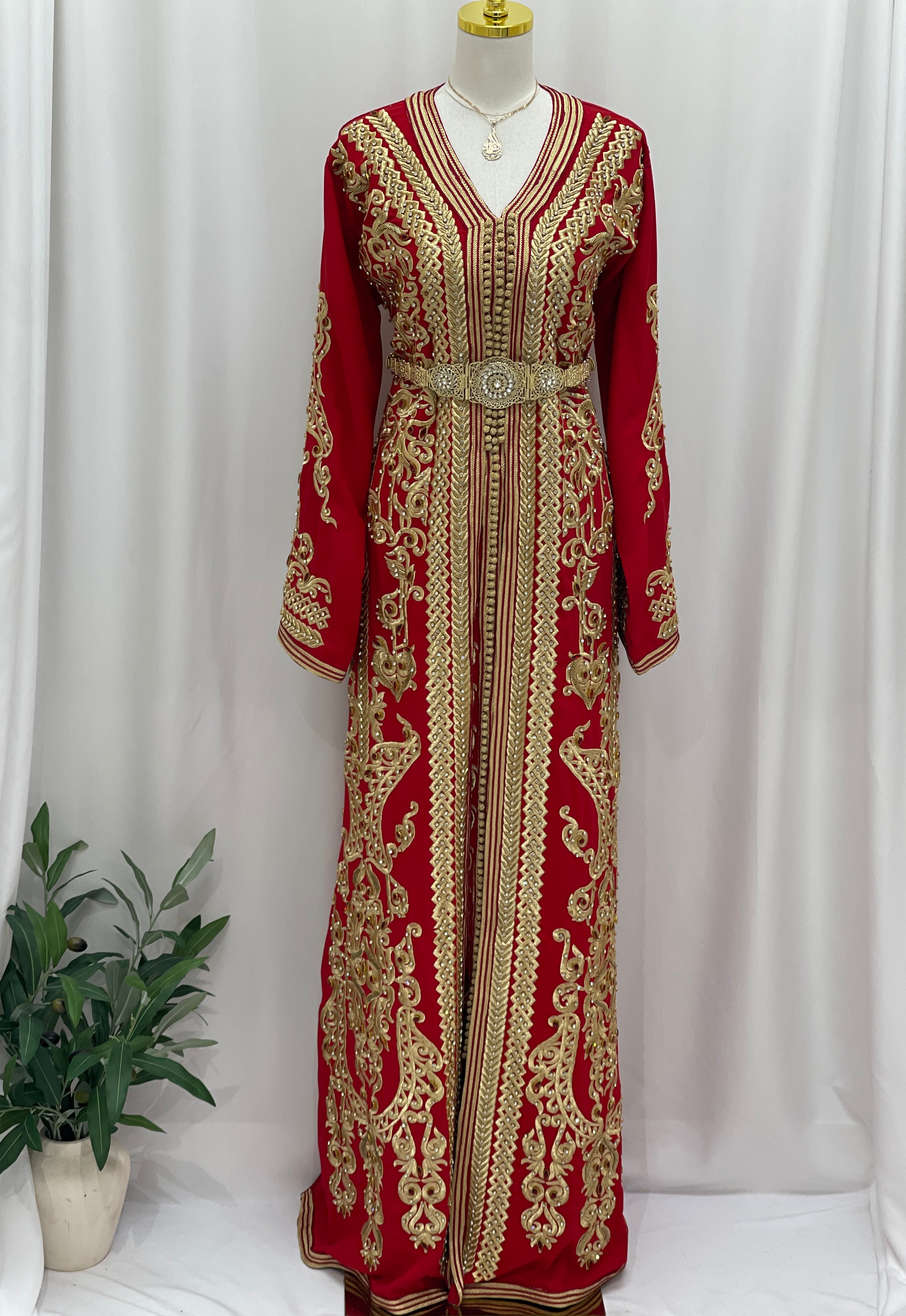 Royal Ruby Moroccan Kaftan