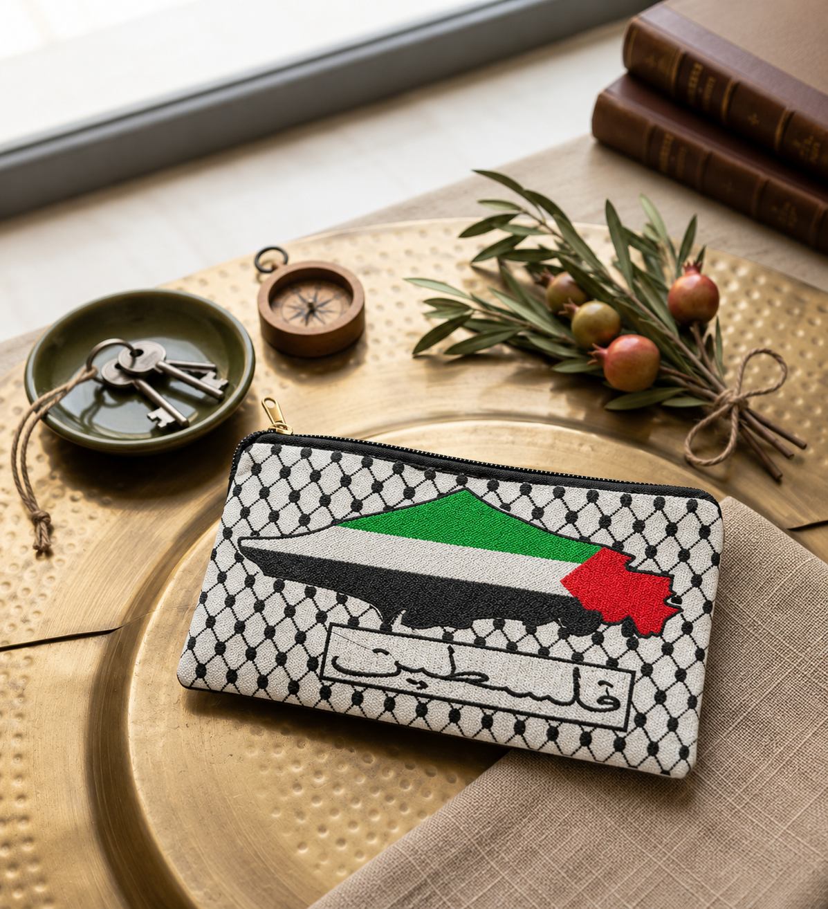 Palestine Tatreez Pencil Case - Palestinian Elegance