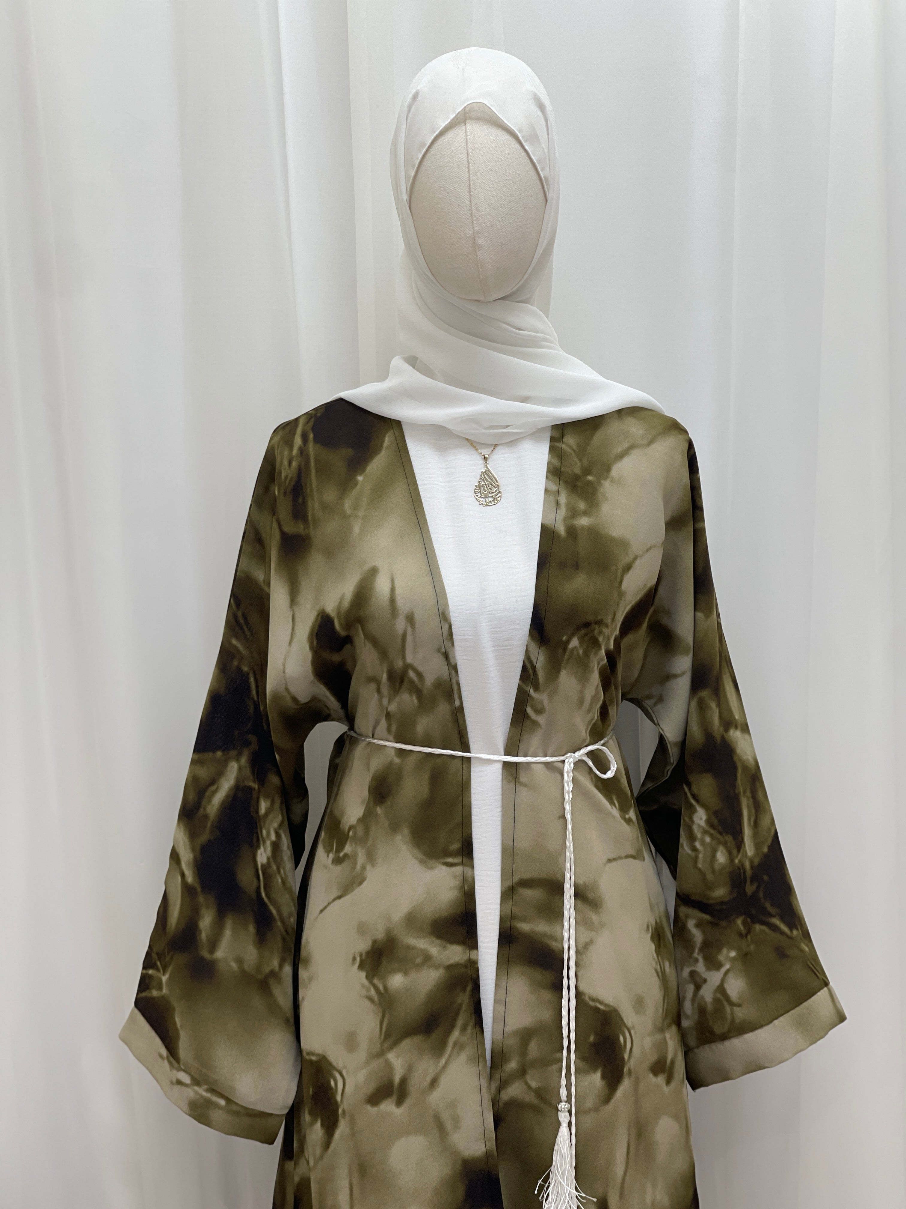 Cloud Marble 3-Piece Abaya Set