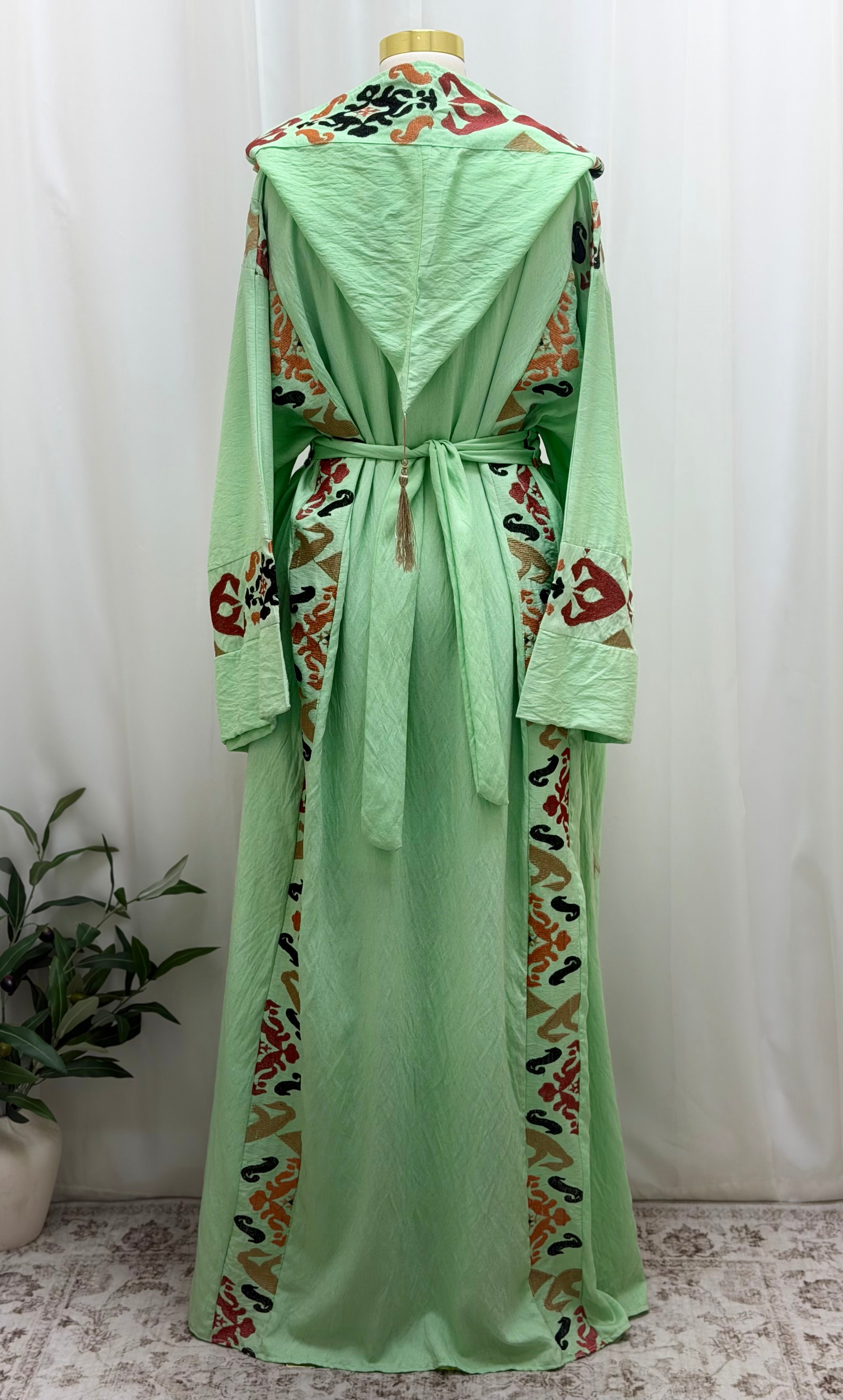 3-Piece Lightweight Soft Linen Women's Abaya Set - Modern and Comfortable Design