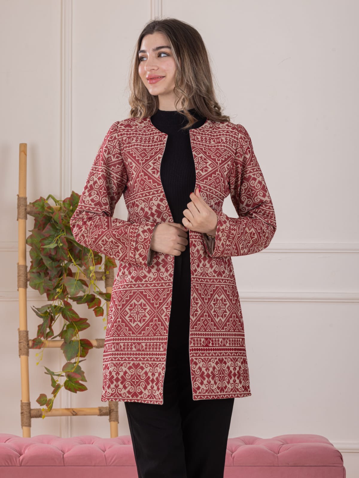 Heritage Weave Embroidered Jacket -Cultural Elegance