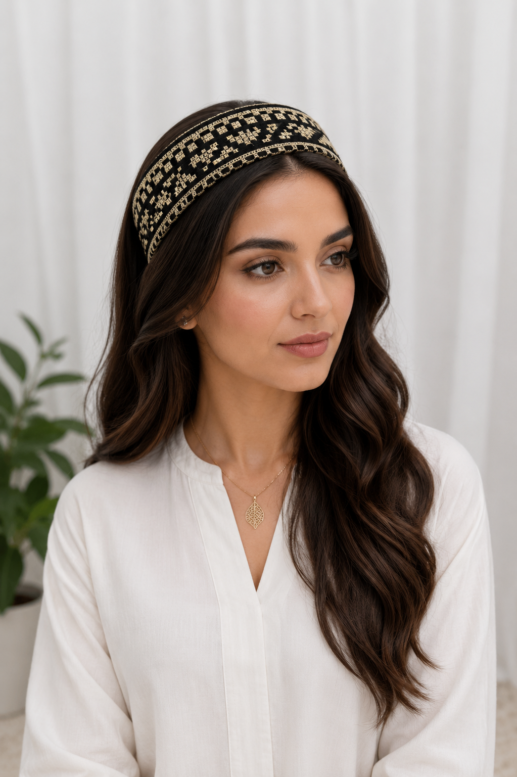 Heritage Bloom Embroidered Headband