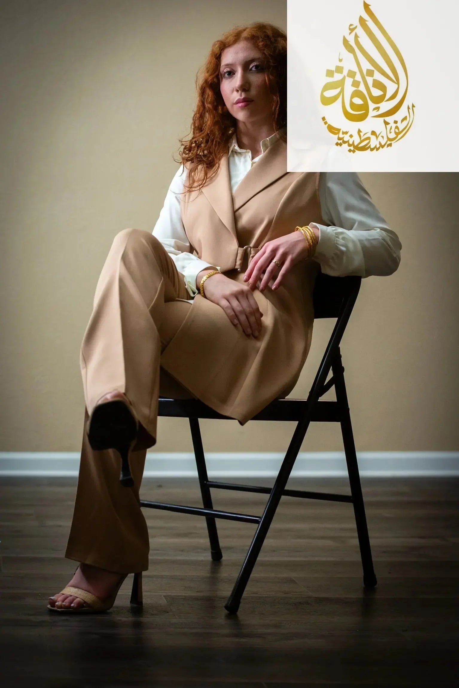 3 Pieces Outfts Sleeves Suit Vest Palestinian Elegance