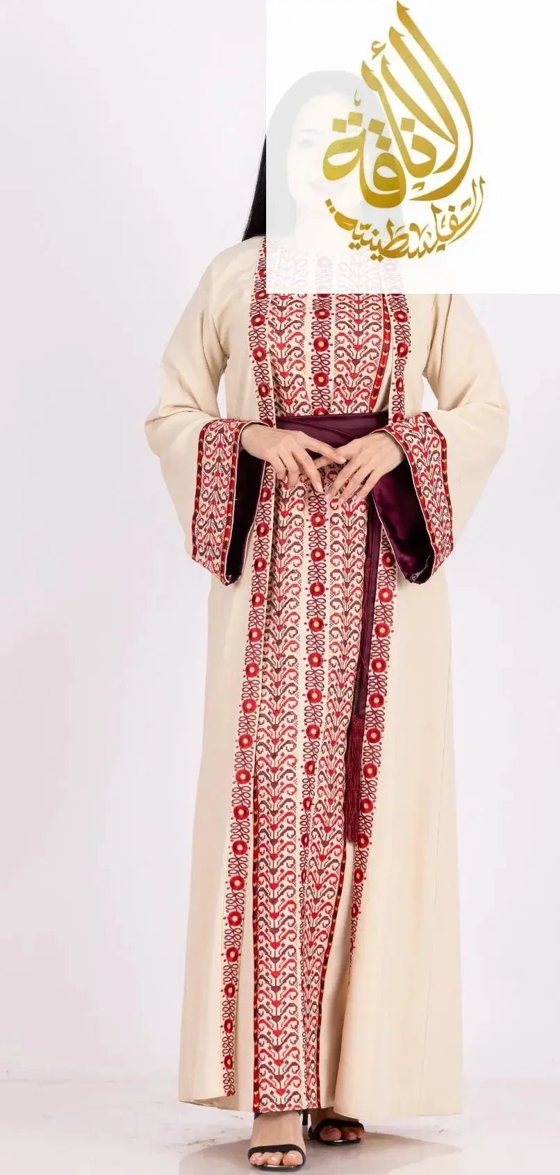 3-piece Ahlam Modest Dress Outfit - Palestinian Elegance