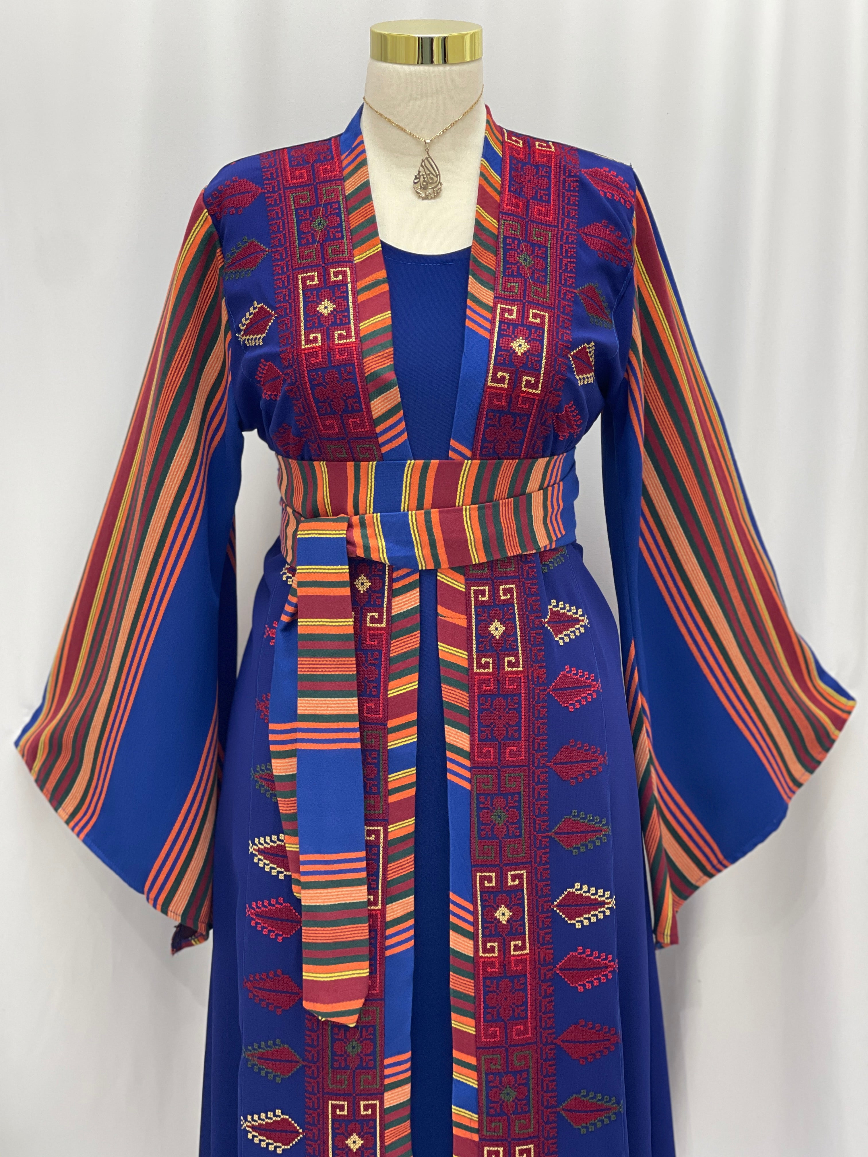 Majdal Heritage Embroidered Chiffon Piece - Cultural Grace