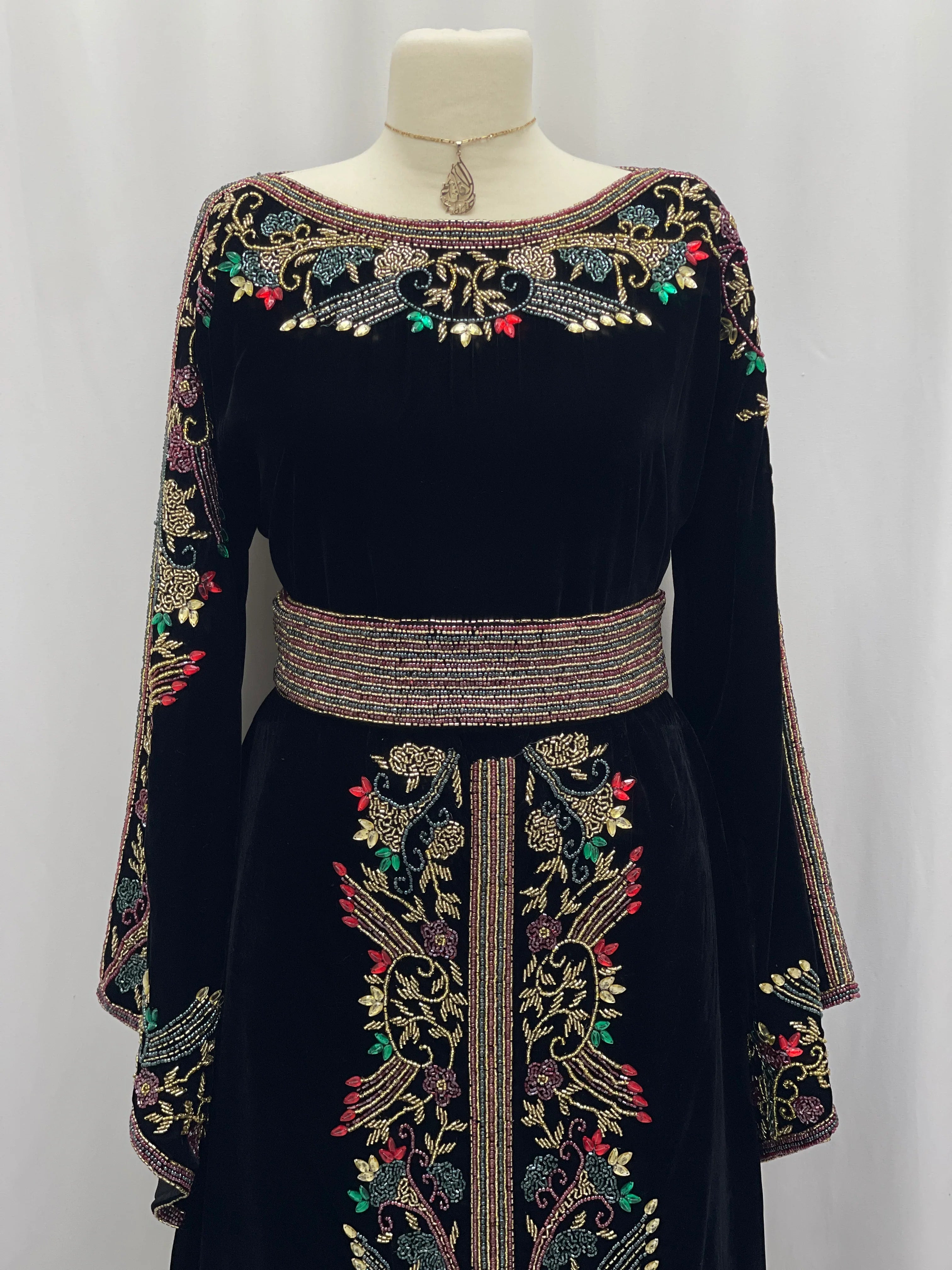 Sultana Beaded Velvet Thobe