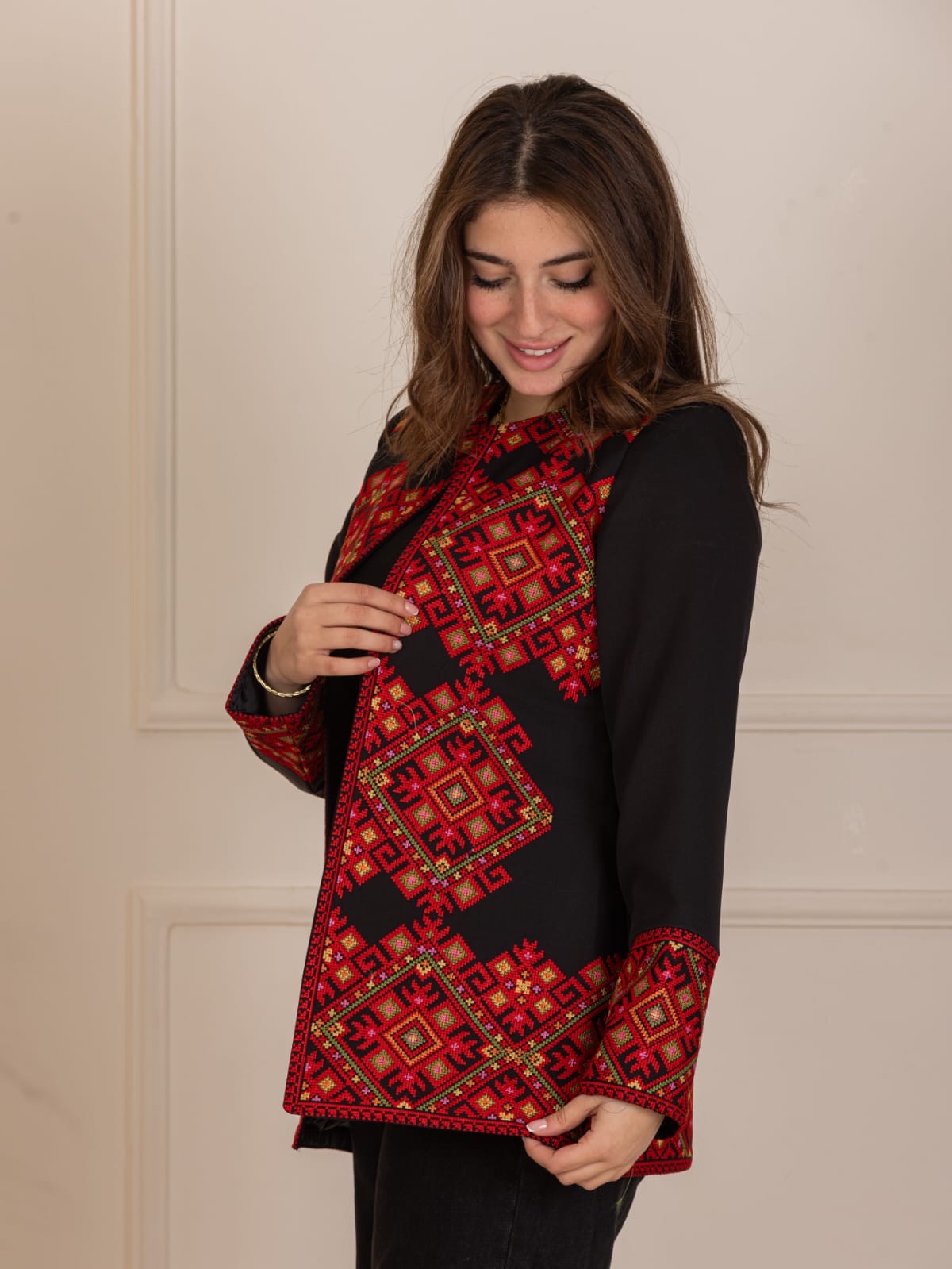 Palestinian Pattern Embroidered Jacket