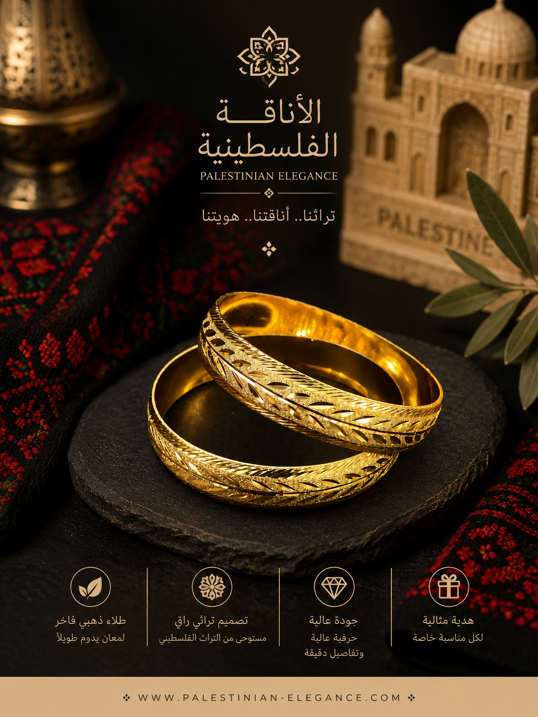 Unique Leaf Bangles Set – 2 Pieces