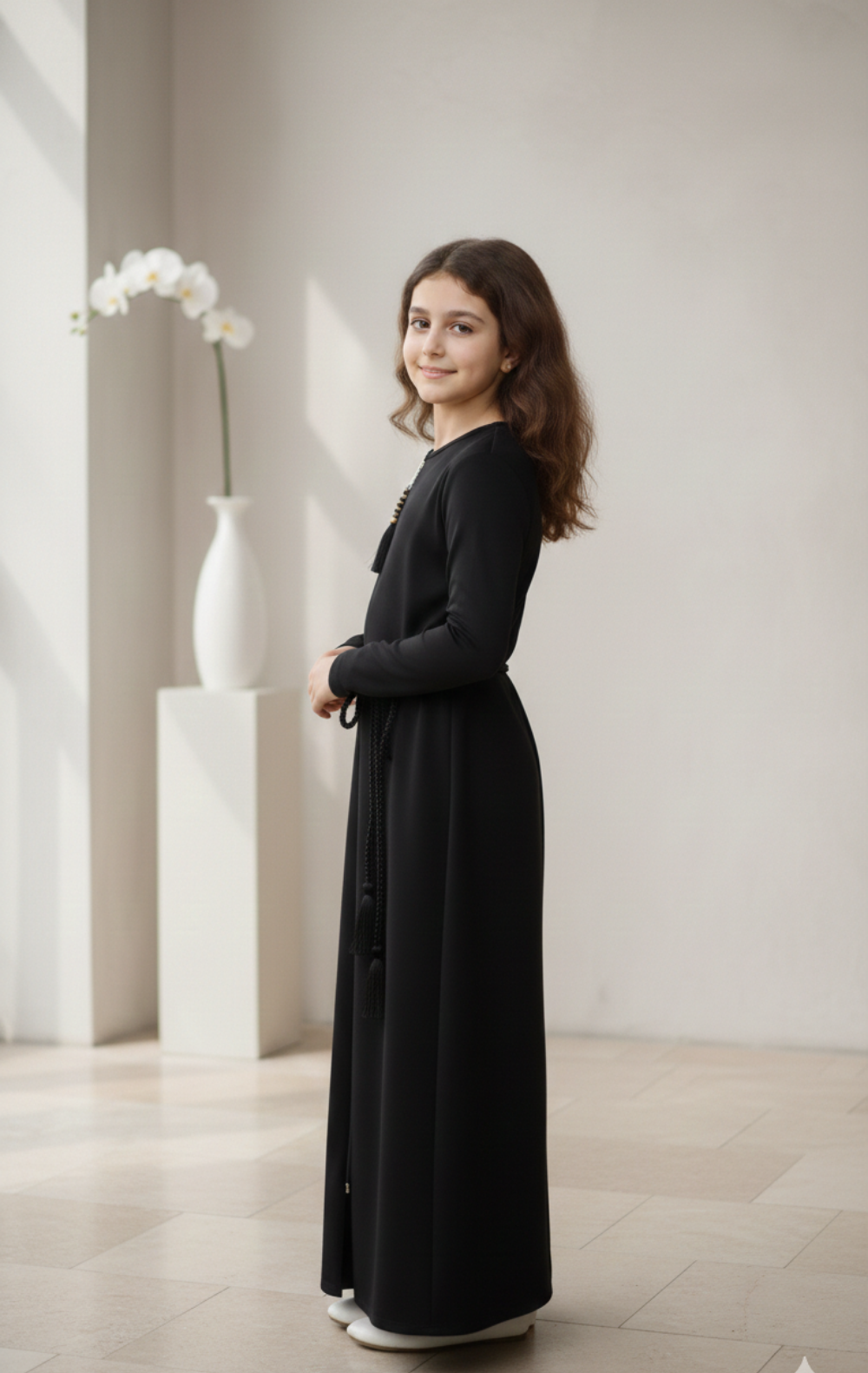 Princess Fadwa Black Abaya - Modesty Meets Elegance