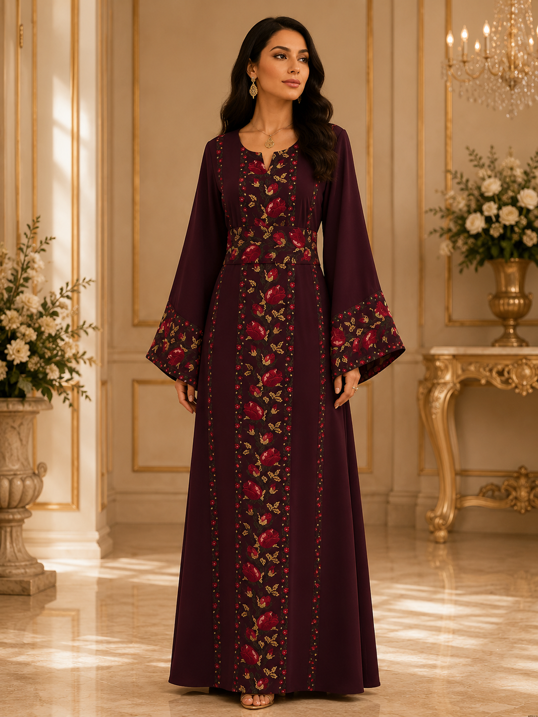 Shaqaeq Embroidered Thobe Offering Both Tradition and Modern Elegance