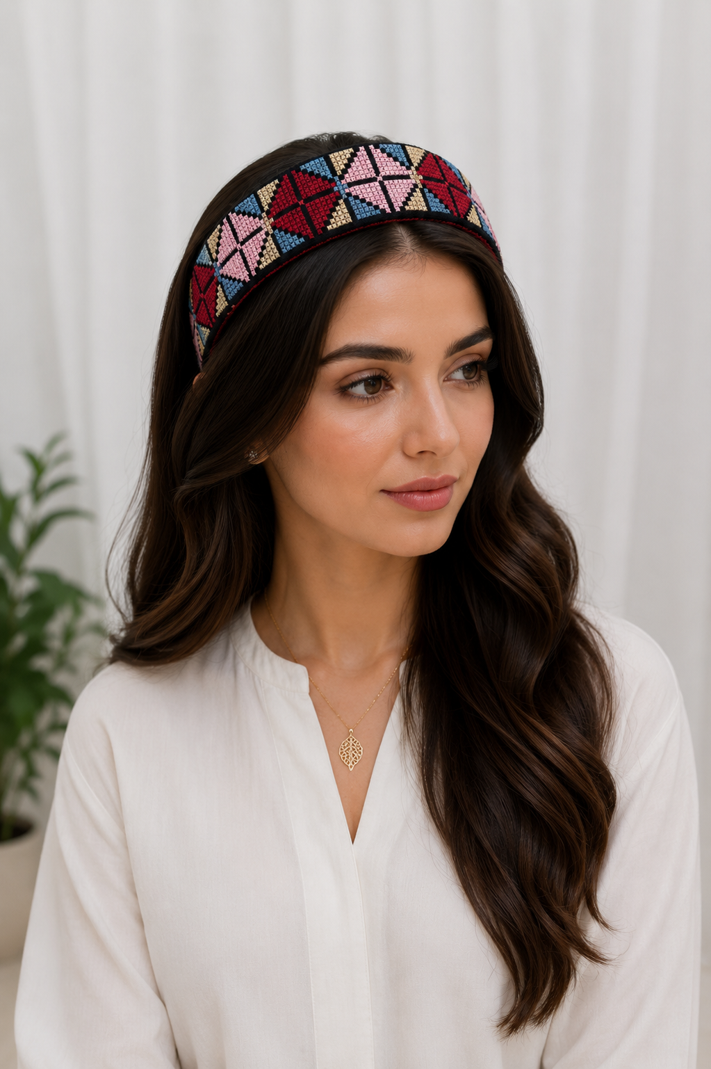 Heritage Bloom Embroidered Headband