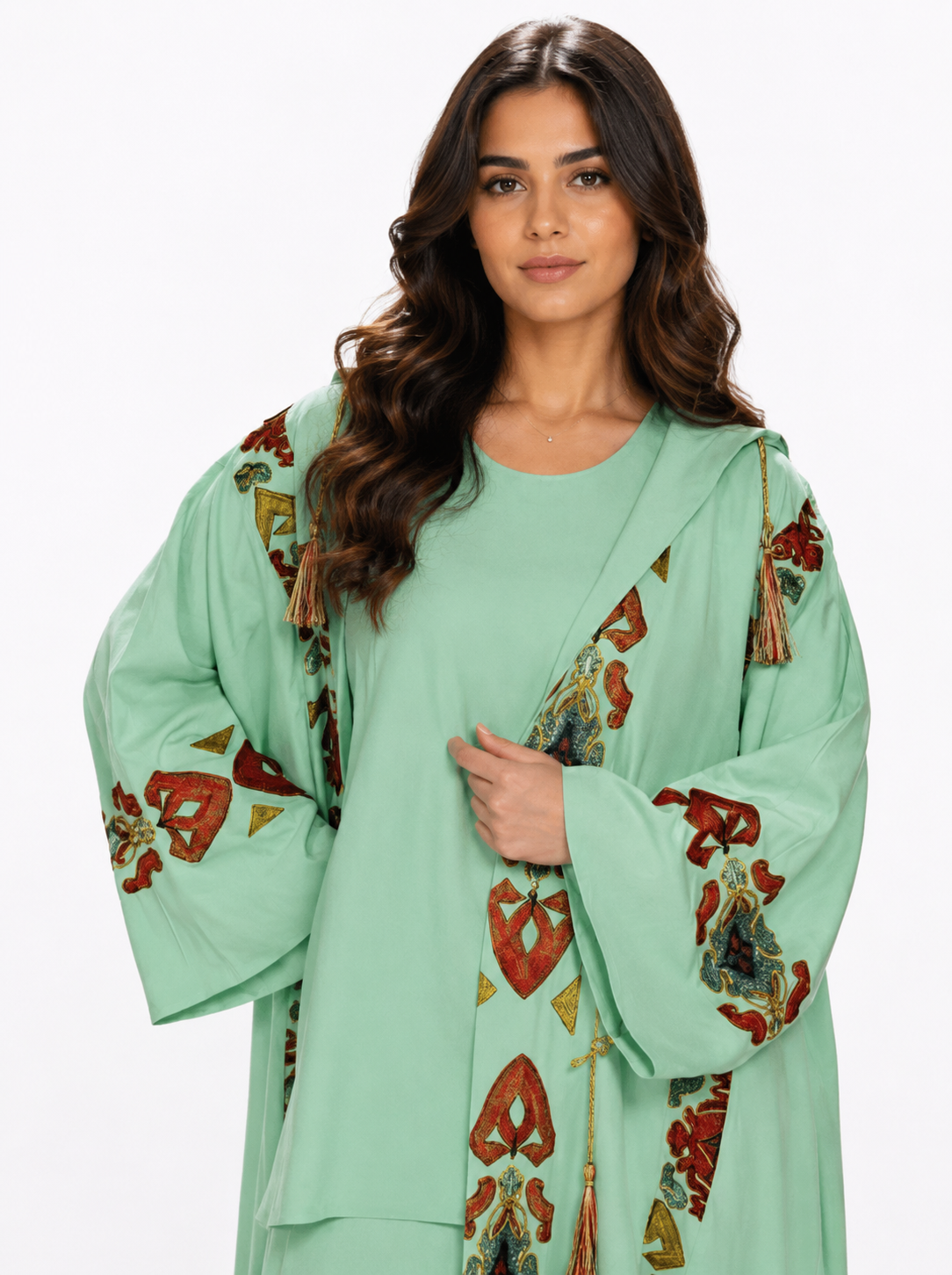 3-Piece Lightweight Soft Linen Women's Abaya Set - Modern and Comfortable Design