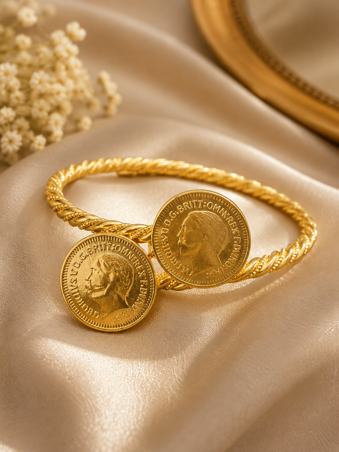 Mabroma Gold Palestinian Coin Bracelet