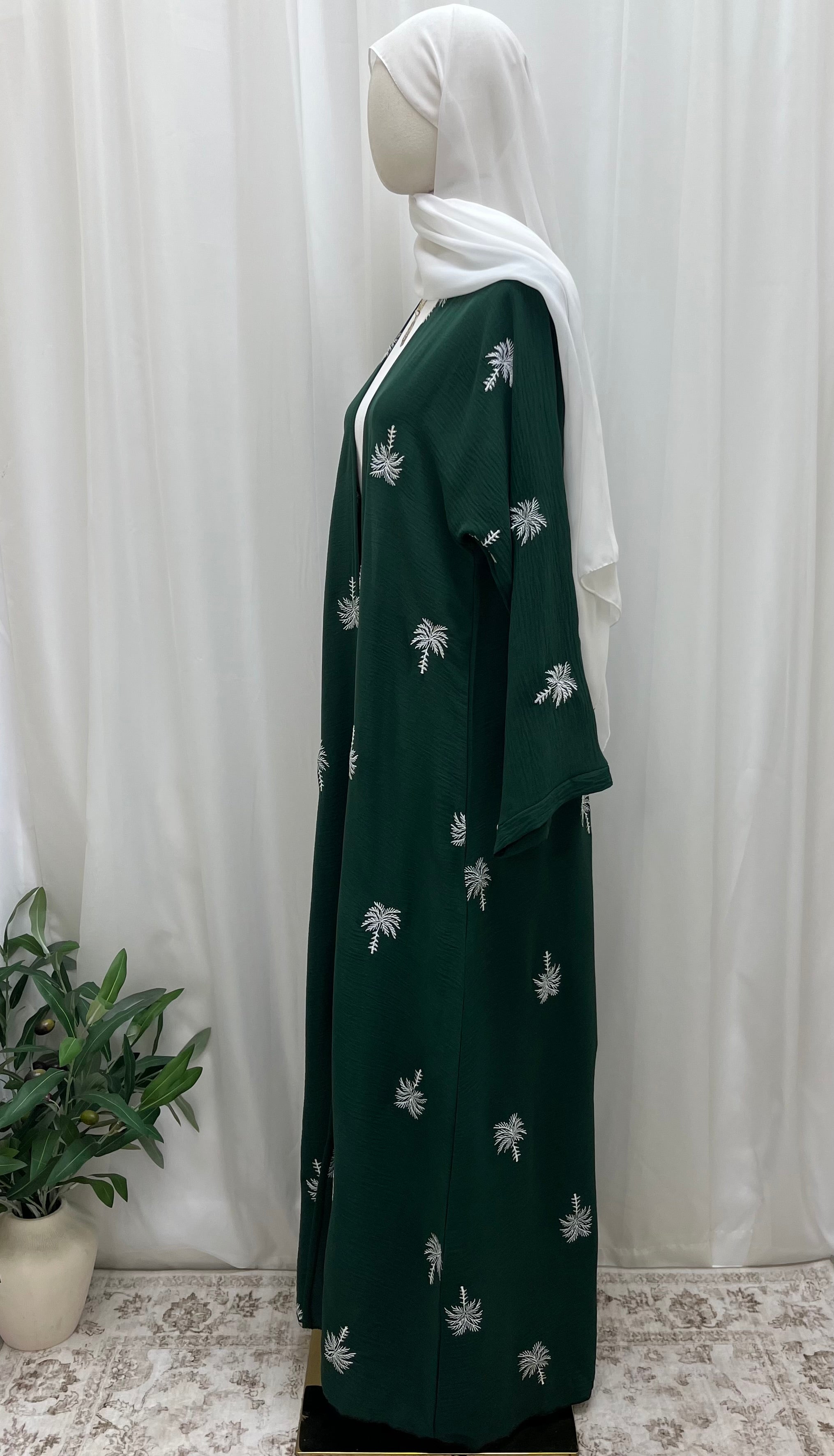 Palm Whisper 3-Piece Abaya Set