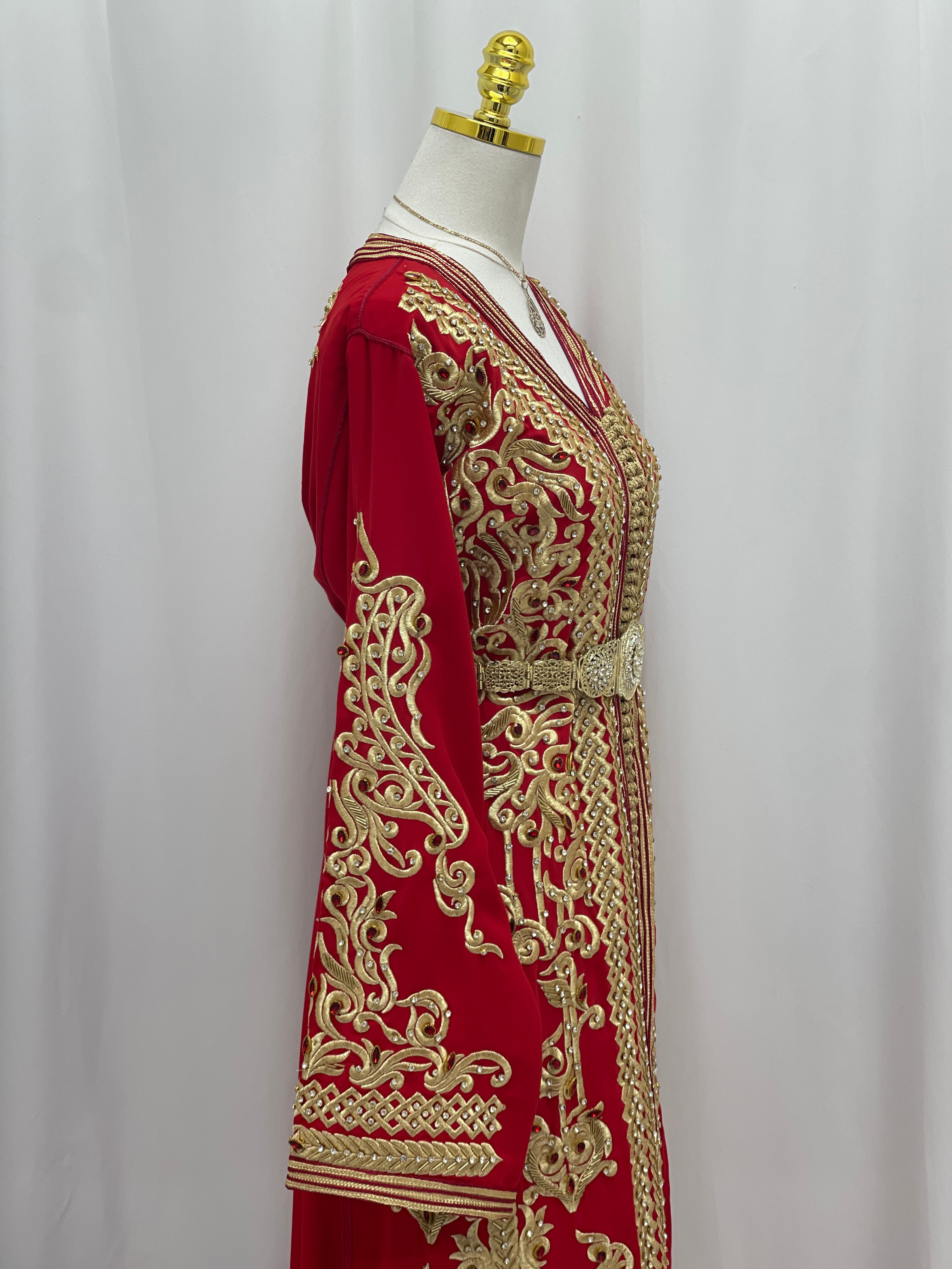 Royal Ruby Moroccan Kaftan