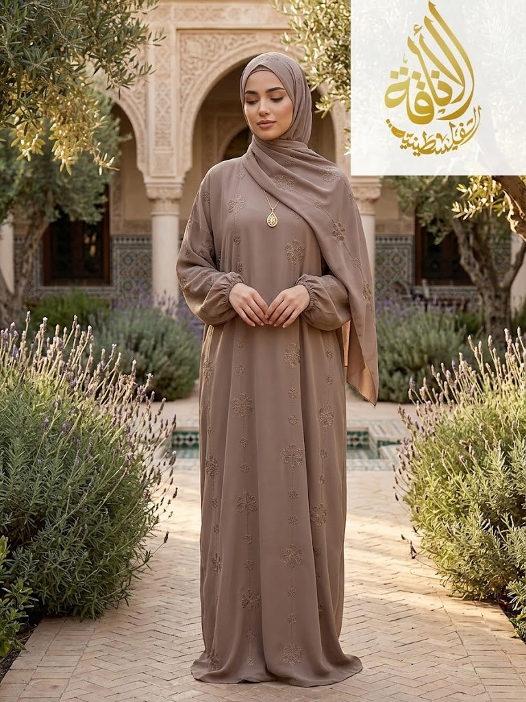 Embroidered One-Piece Prayer Set for Elegant Spiritual Practice