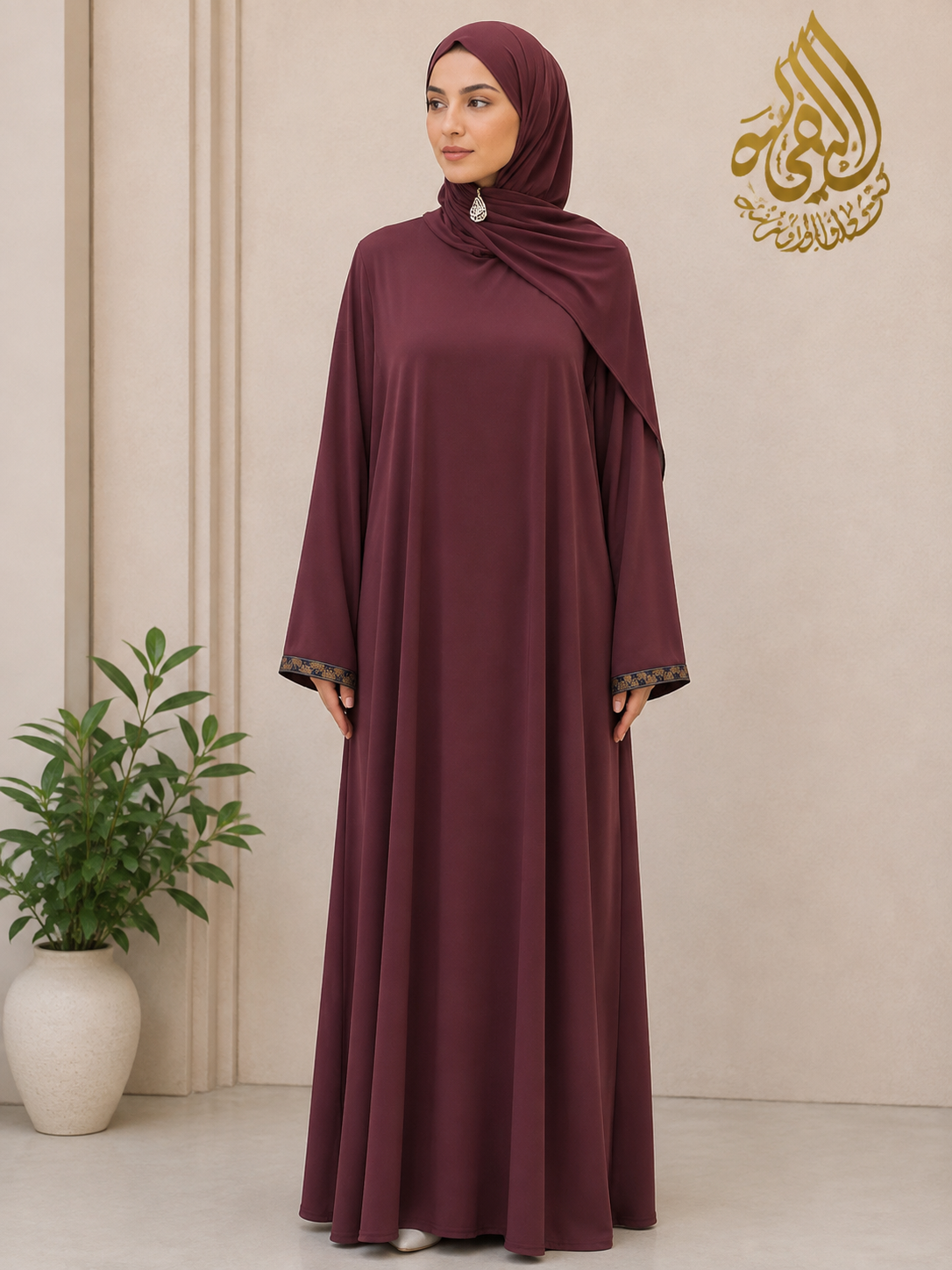 Palestinian Elegance One Piece Prayer Dress Abaya