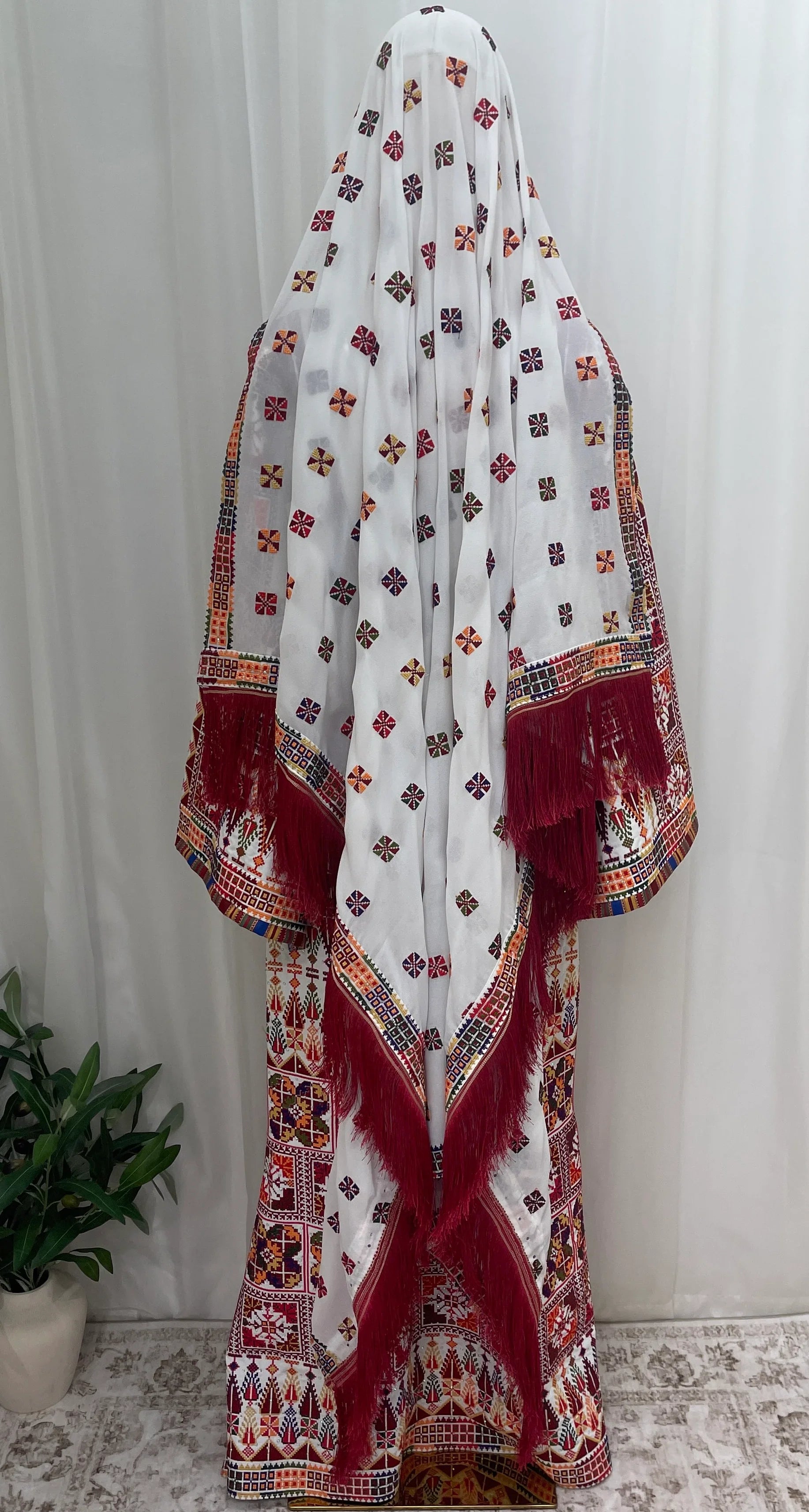 Heritage Motif Embroidered Shawl