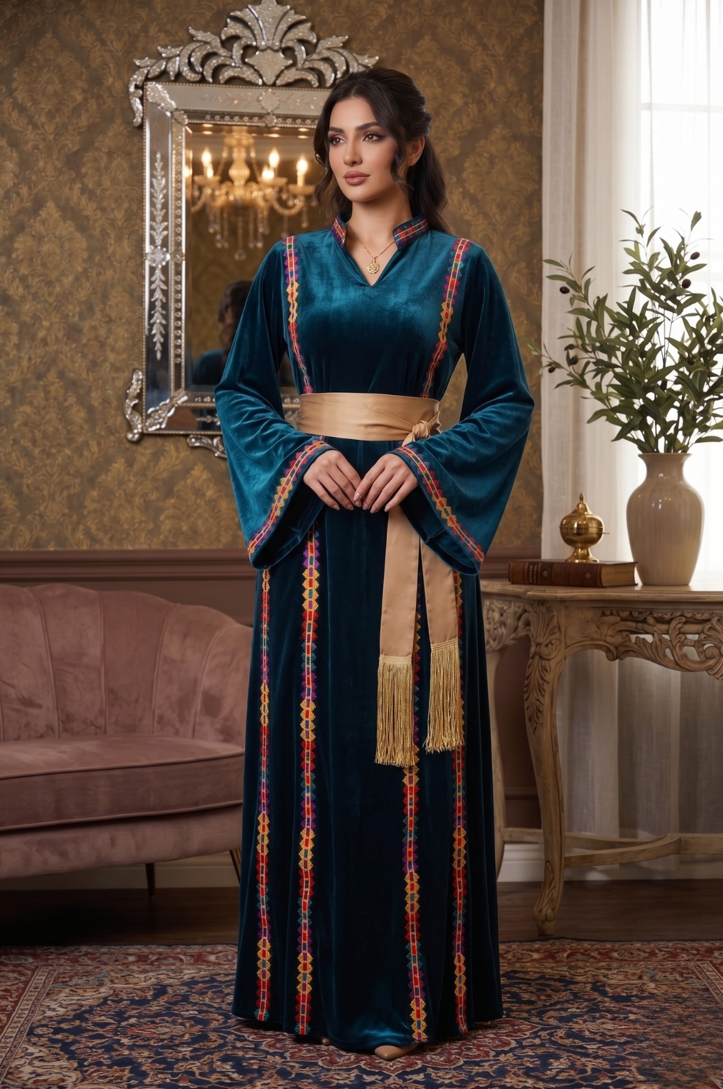 Manajel Grace Velvet Thobe