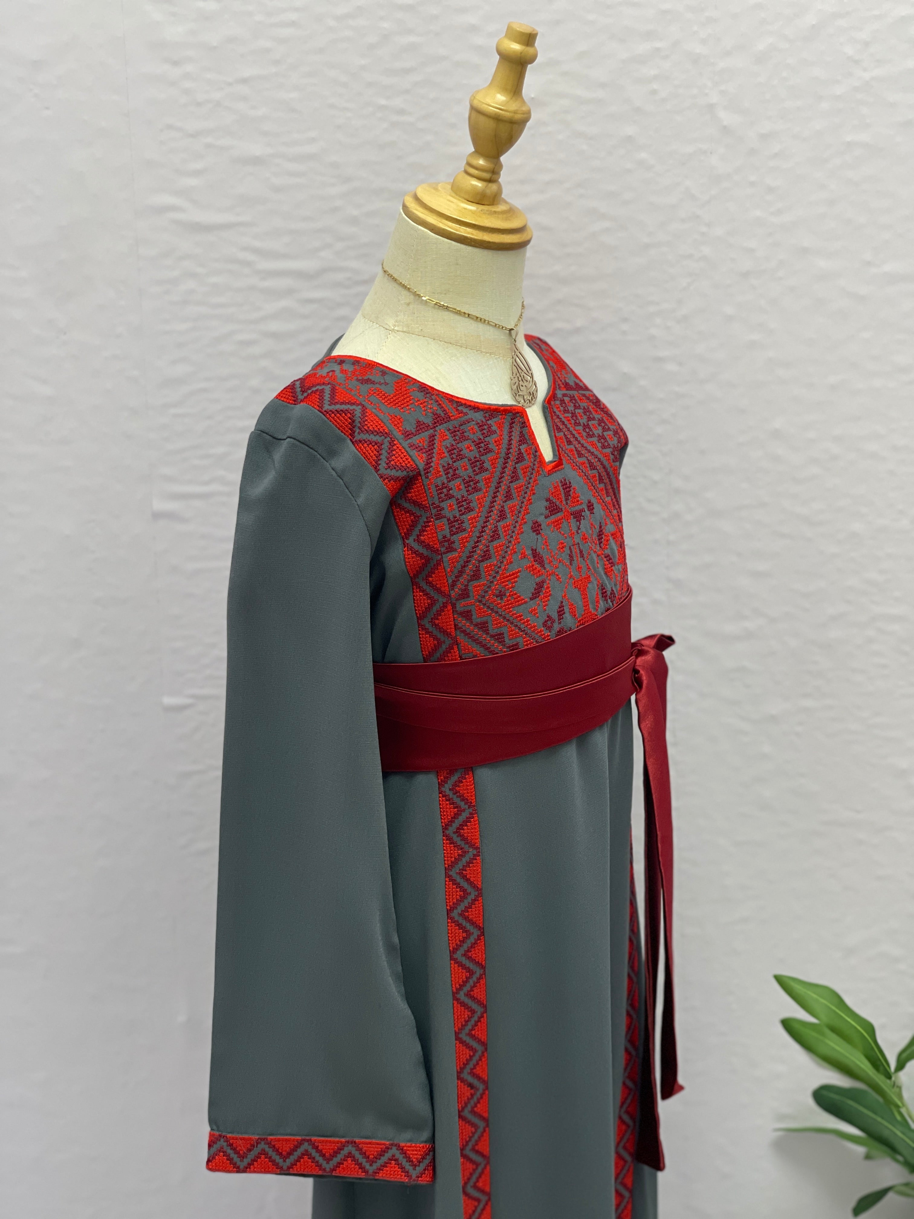 Soft Heritage Embroidered Girls Thobe