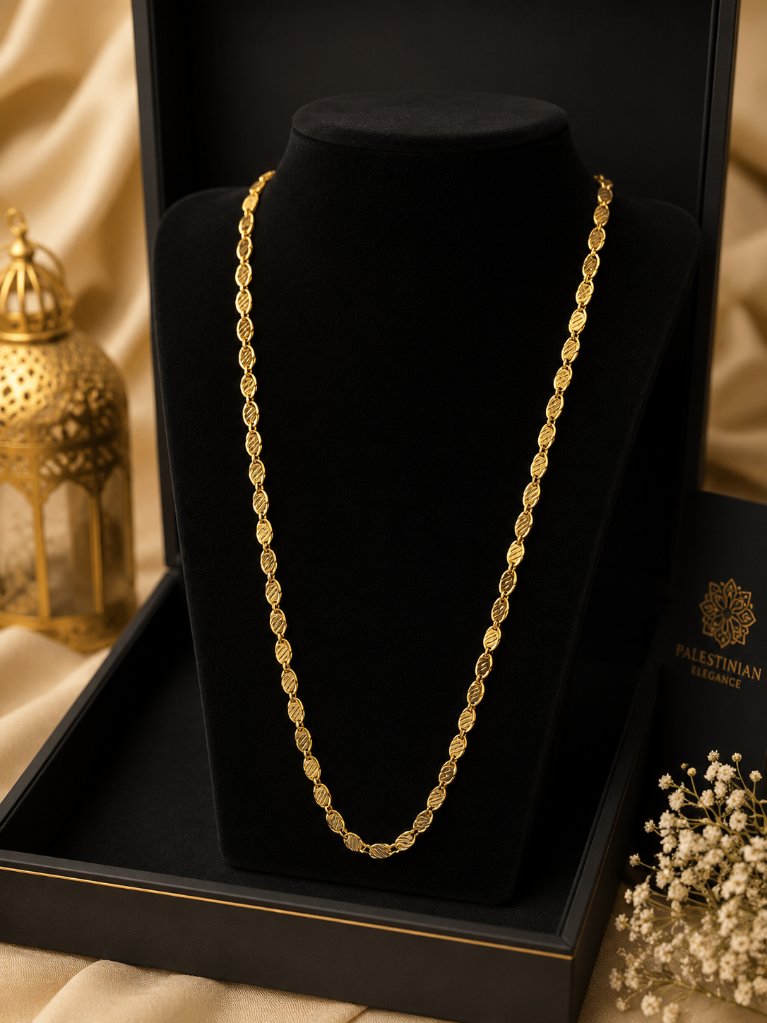 Halabi Gold-Tone Necklace – 100 cm