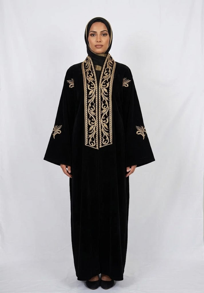 Moroccan Embroidery Kimono- designed in a classic open front silhouette