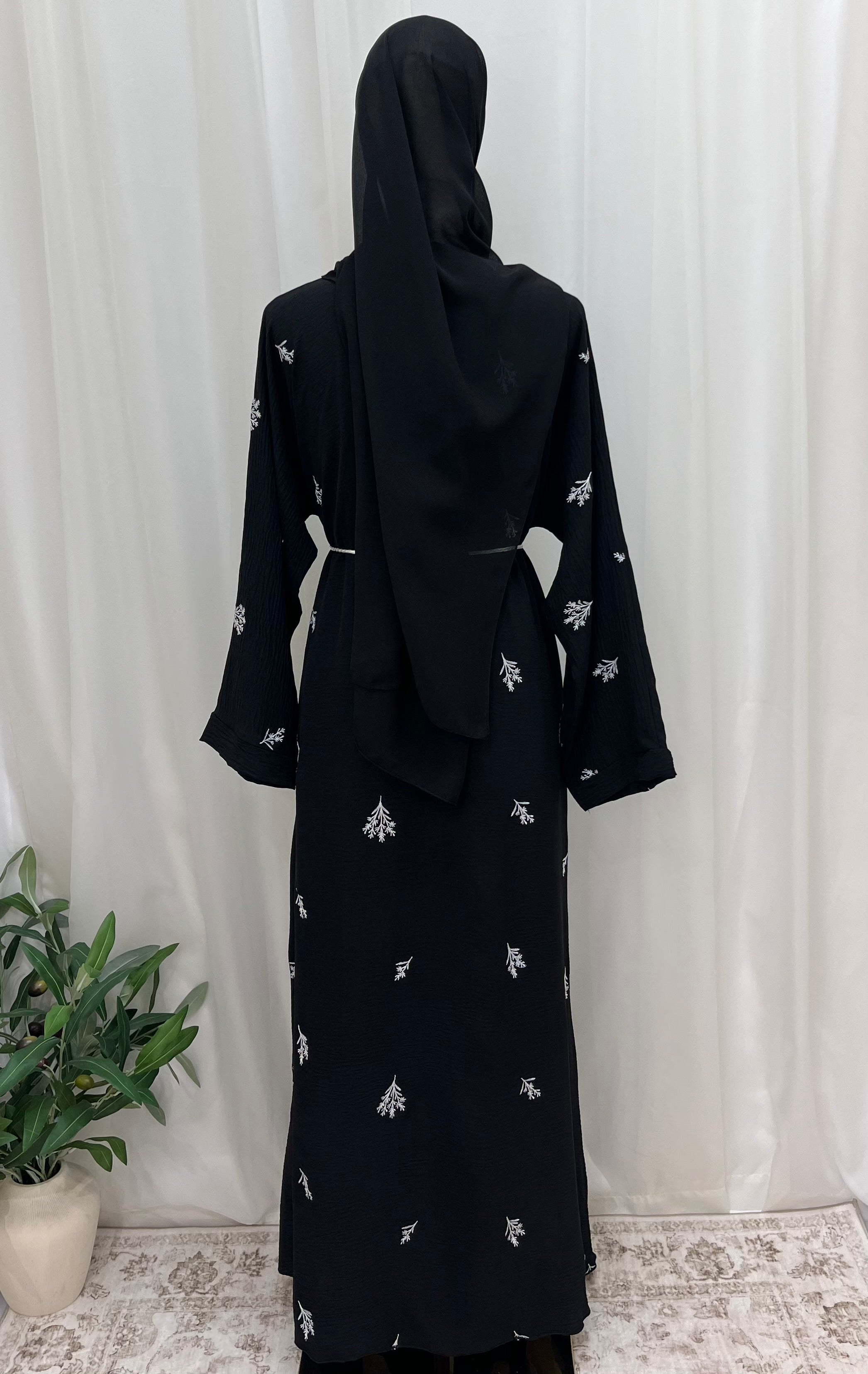 Palm Whisper 3-Piece Abaya Set