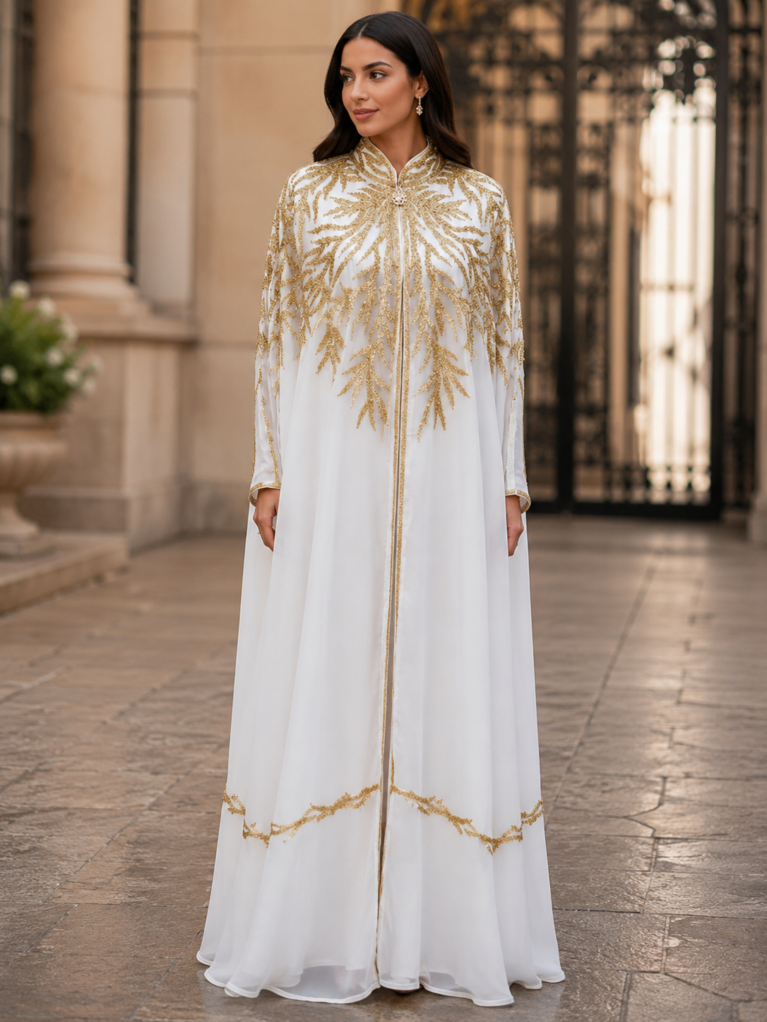 Luxury Majestic Embellished Cape An Effortless Touch Of Elegance