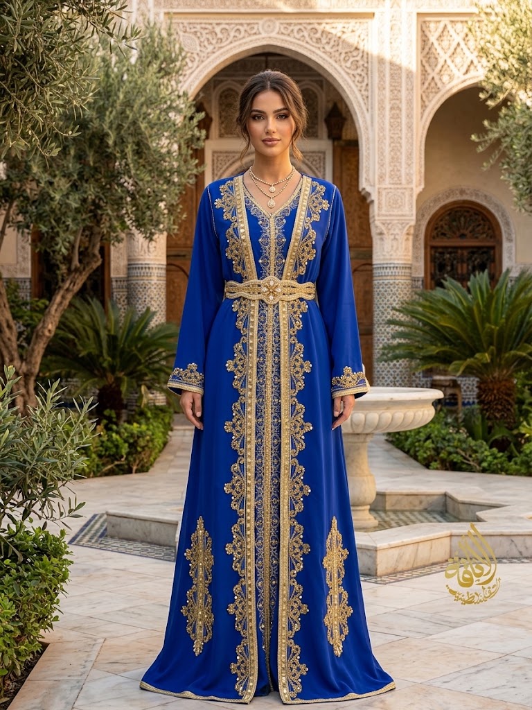 Rahaf Moroccan Style Kaftan by Palestinian Elegance