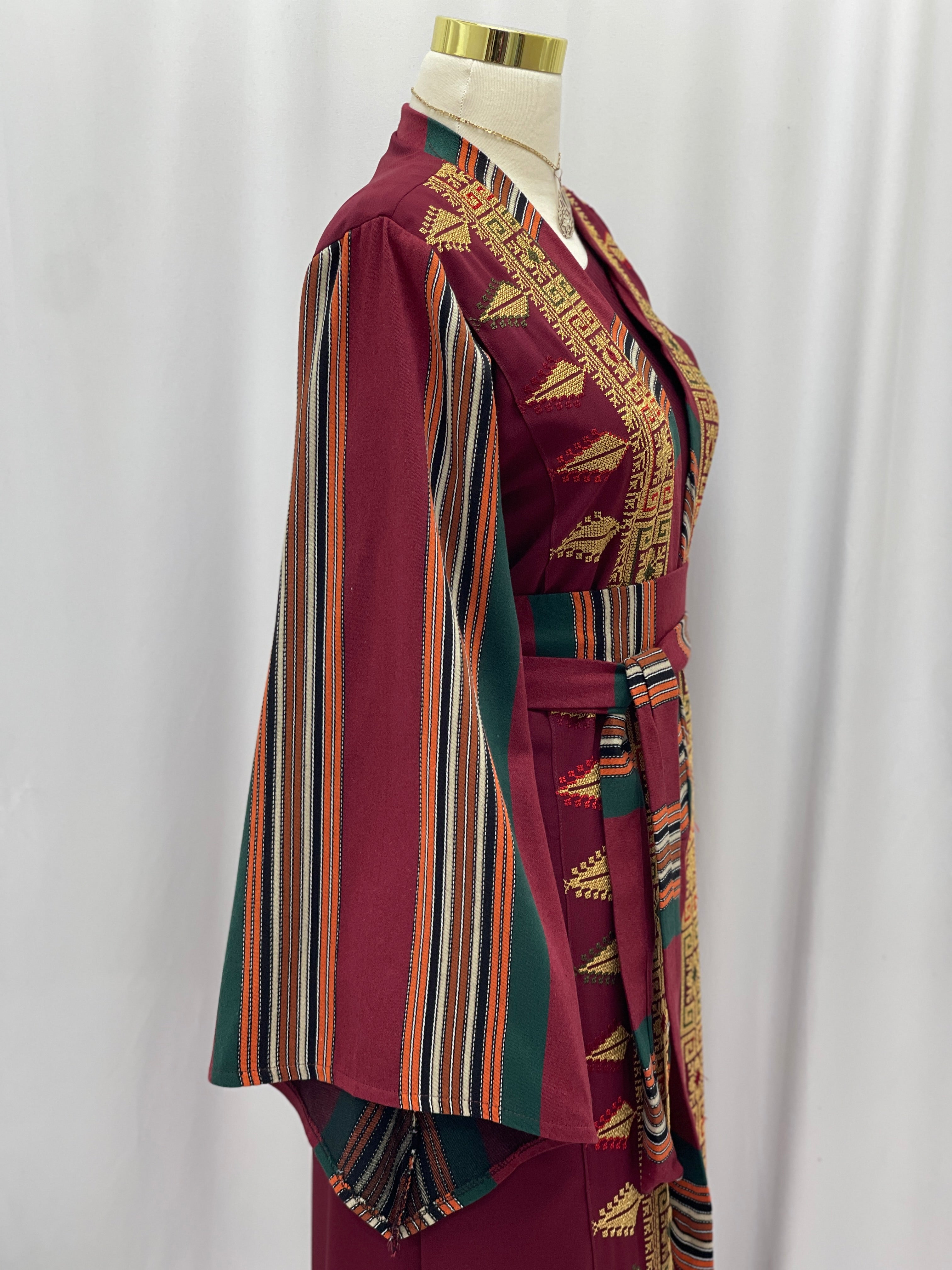 Majdal Heritage Embroidered Chiffon Piece - Cultural Grace