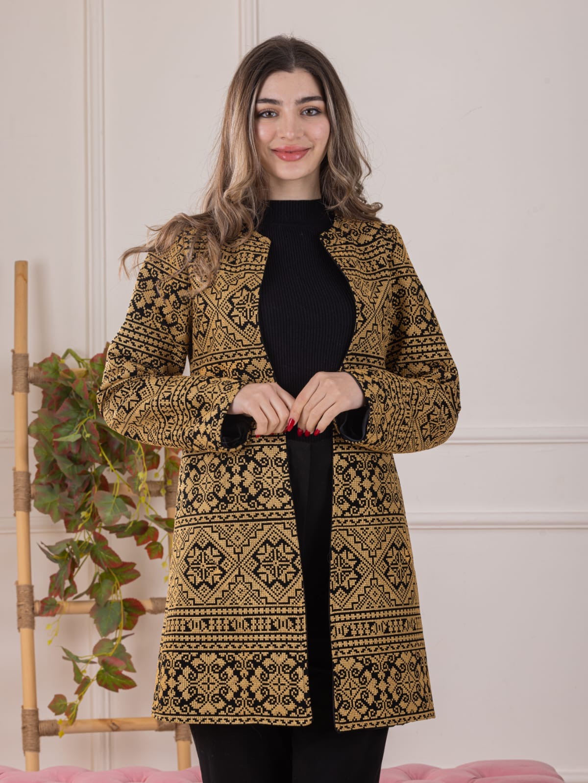 Heritage Weave Embroidered Jacket -Cultural Elegance