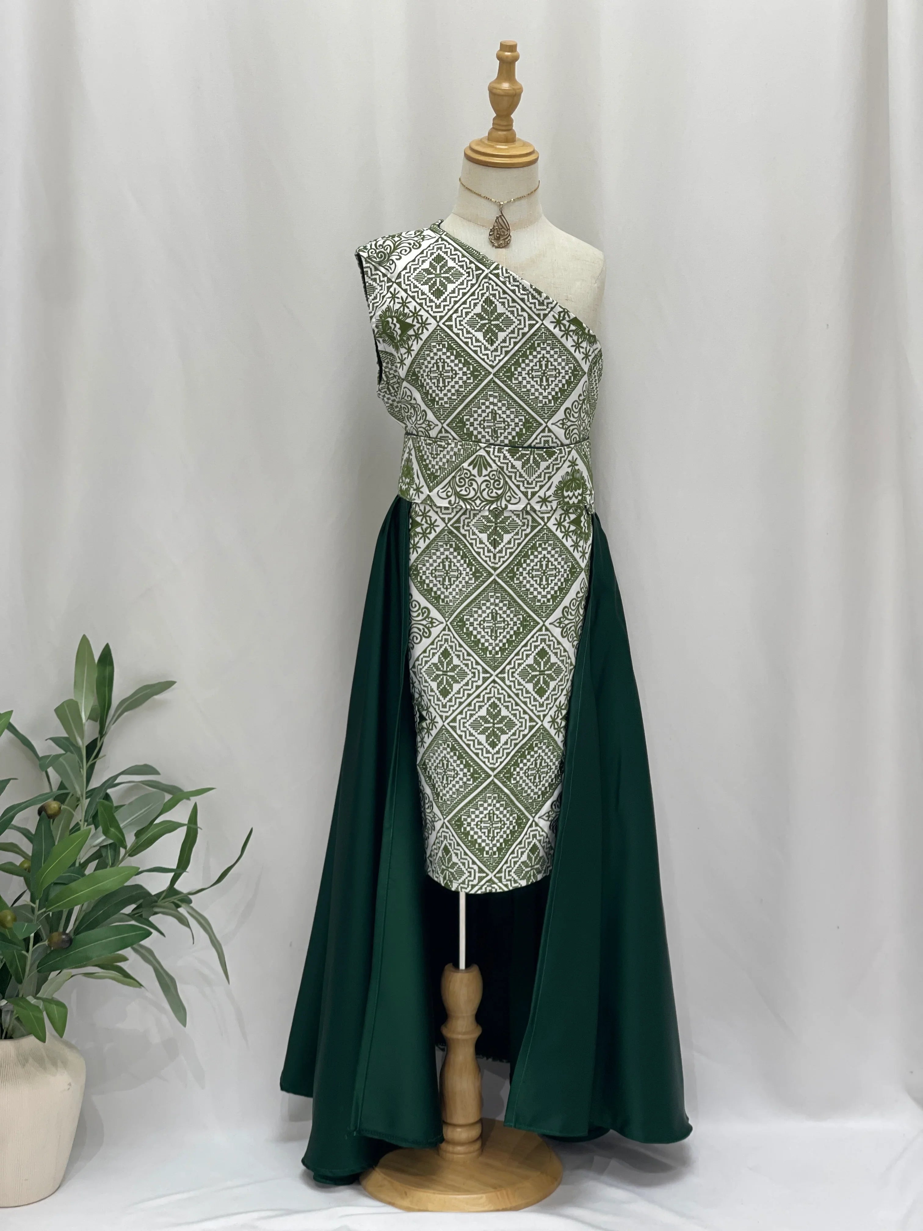 green emerald velvet dress Little Emerald Heritage Dress