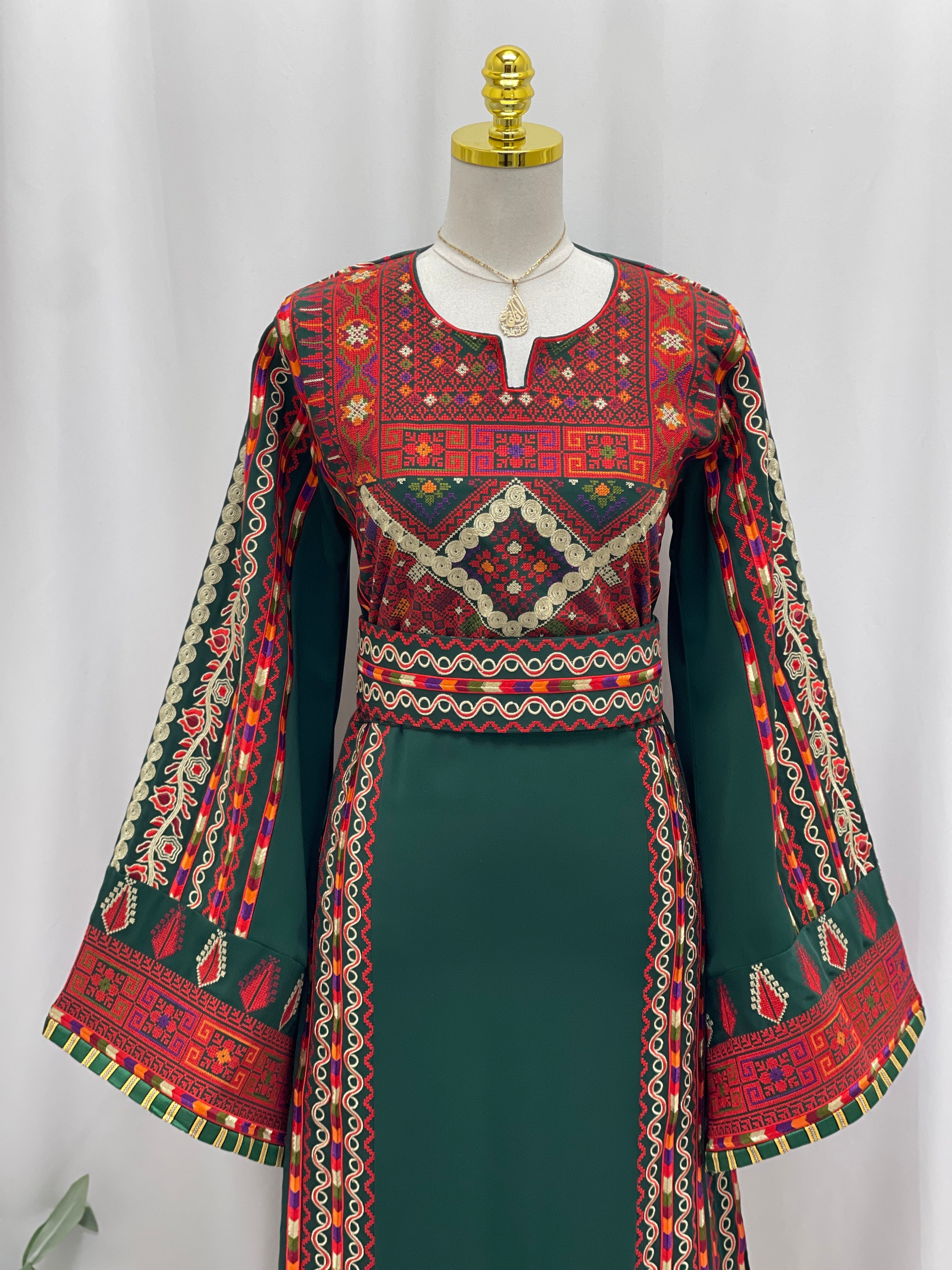 Palestinian Heritage Elegance Embroidered Thobe