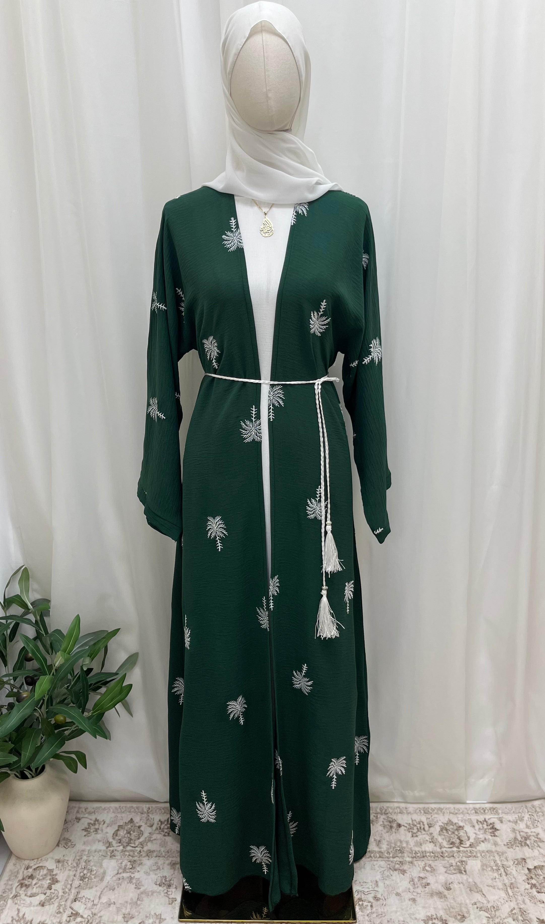 Palm Whisper 3-Piece Abaya Set