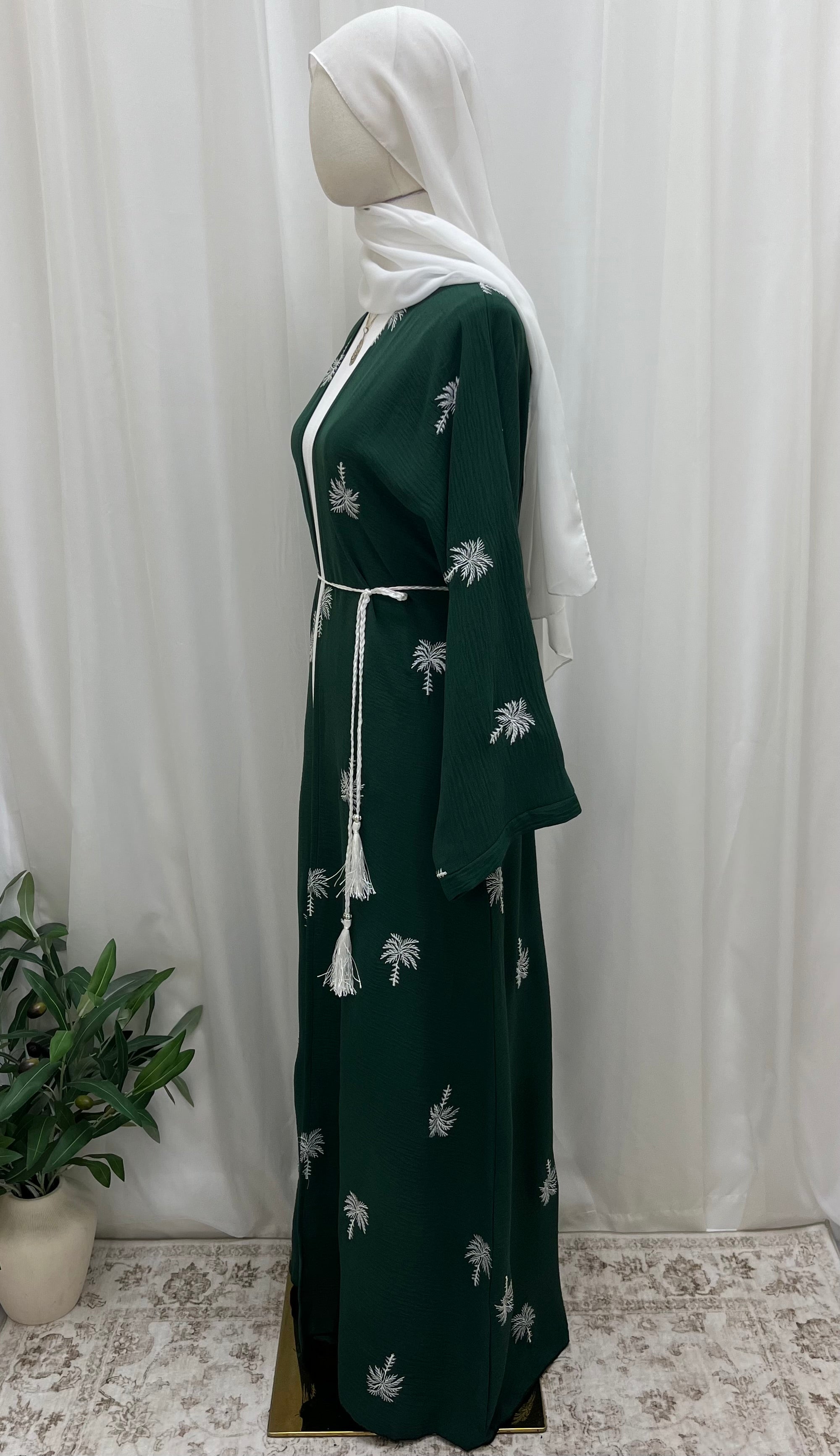 Palm Whisper 3-Piece Abaya Set