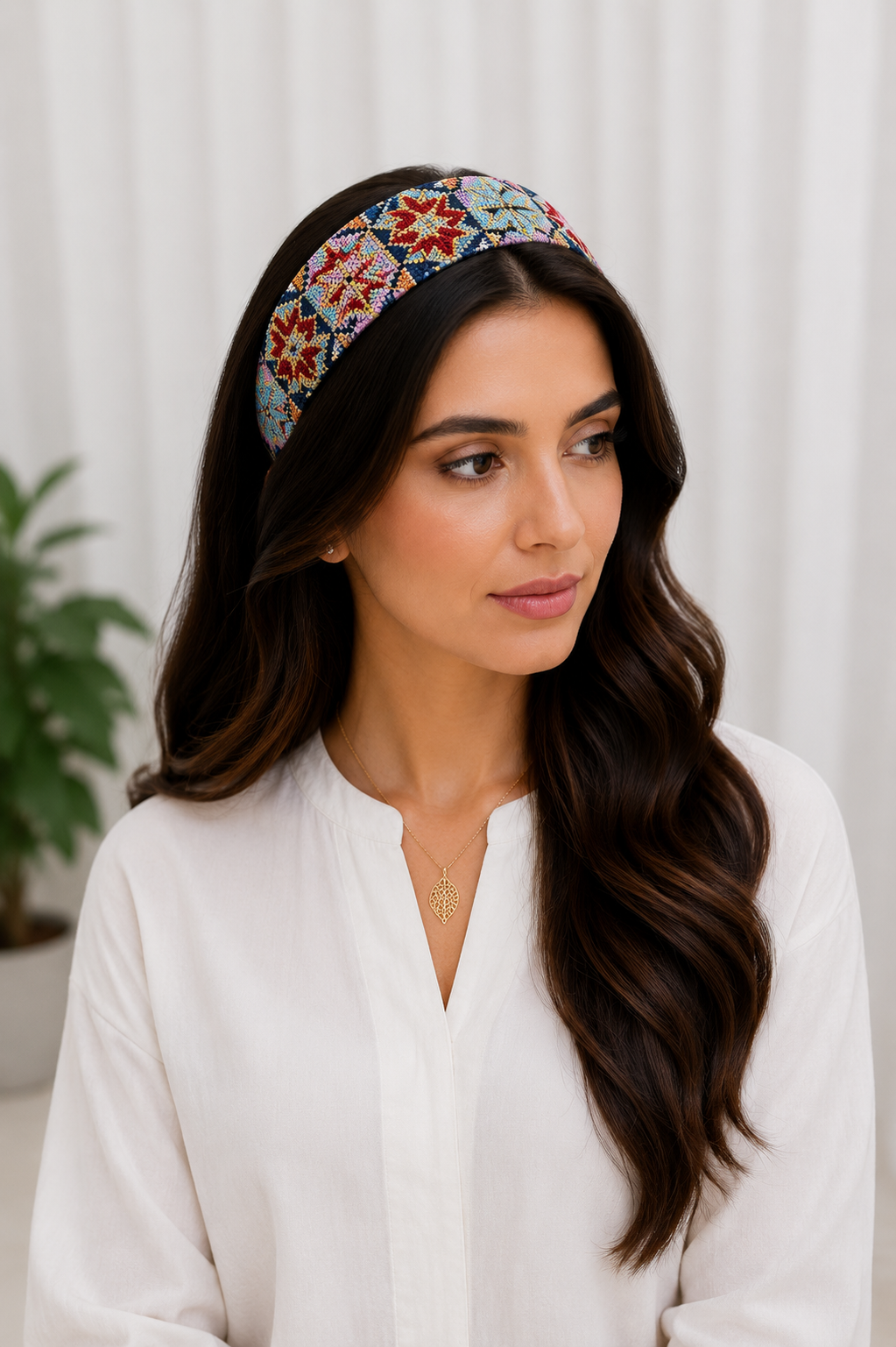 Heritage Bloom Embroidered Headband