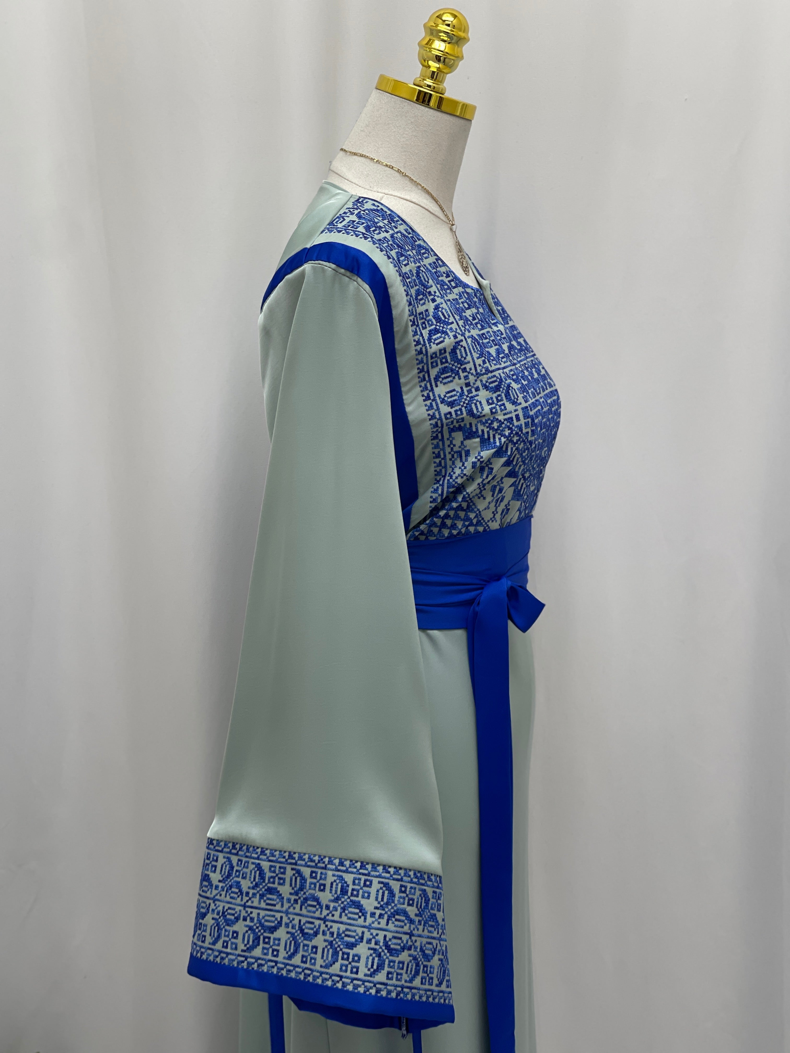 Ink Blue Embroidered Thoub