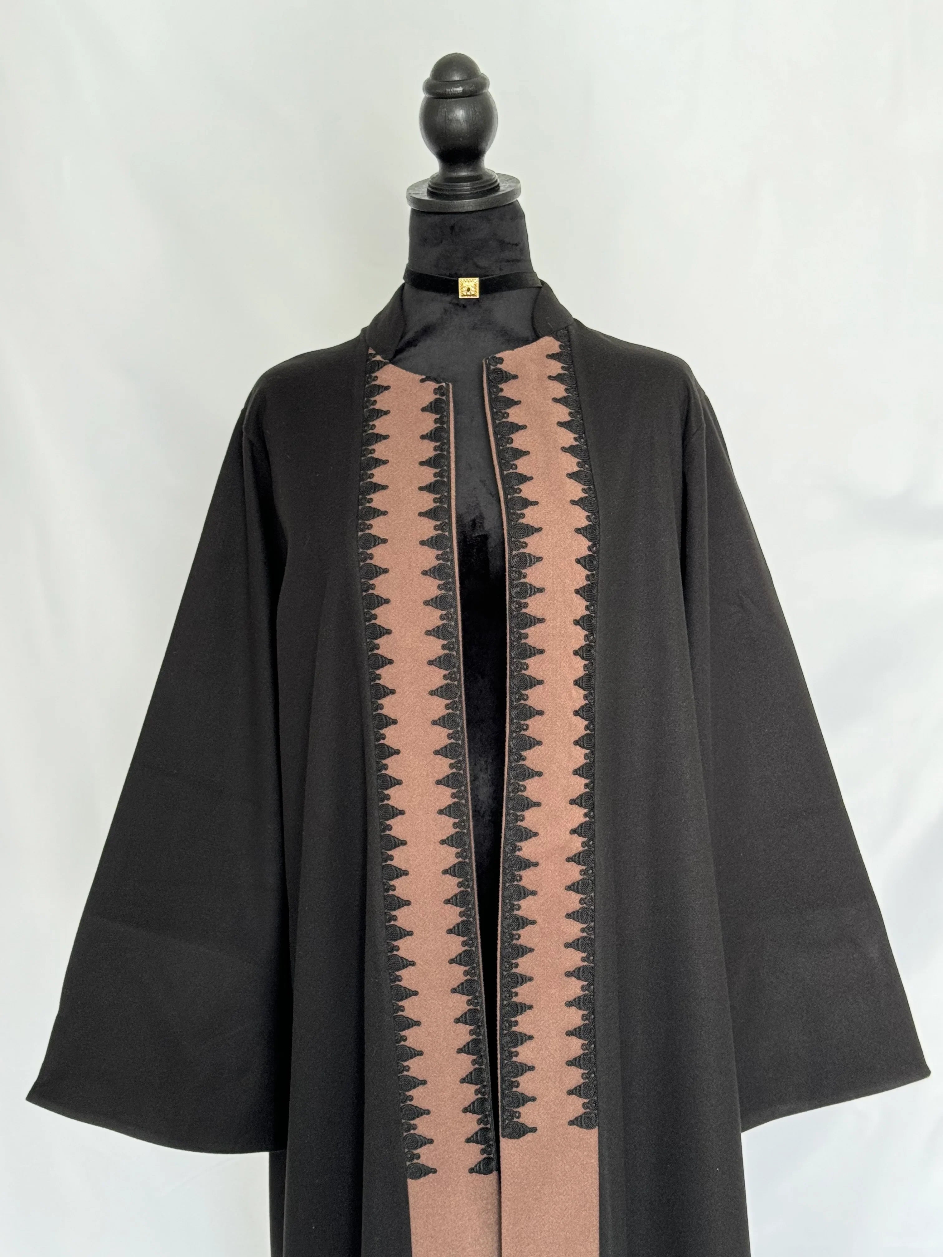 Moroccan Embroidery Kimono- designed in a classic open front silhouette