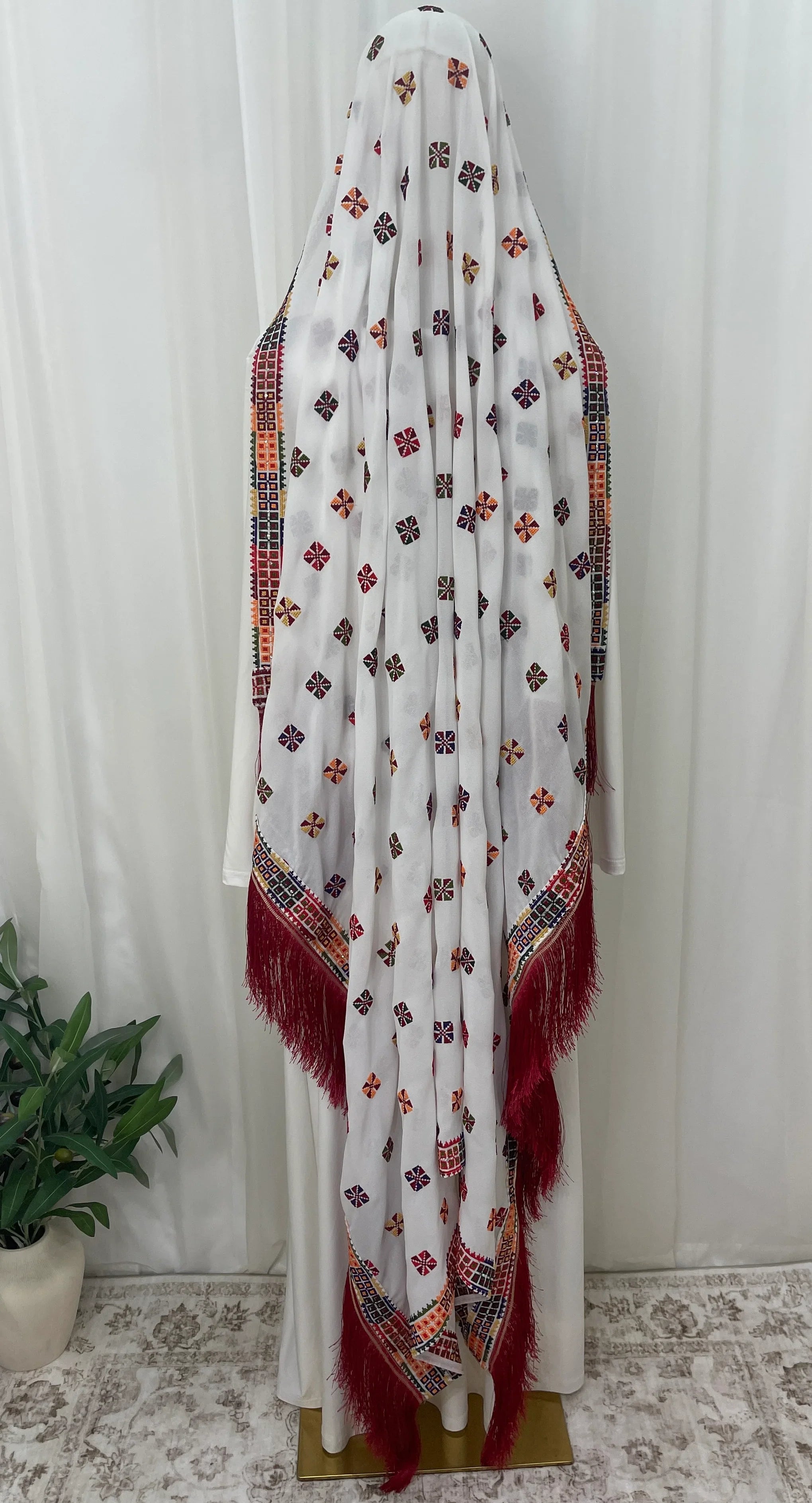 Heritage Motif Embroidered Shawl