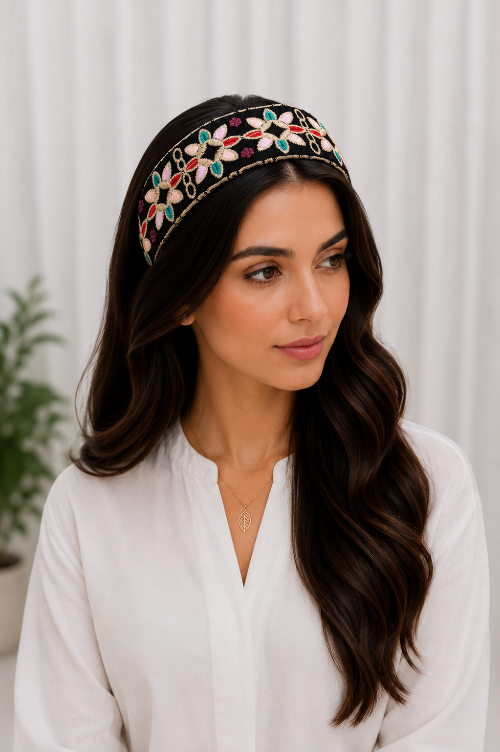 Heritage Bloom Embroidered Headband