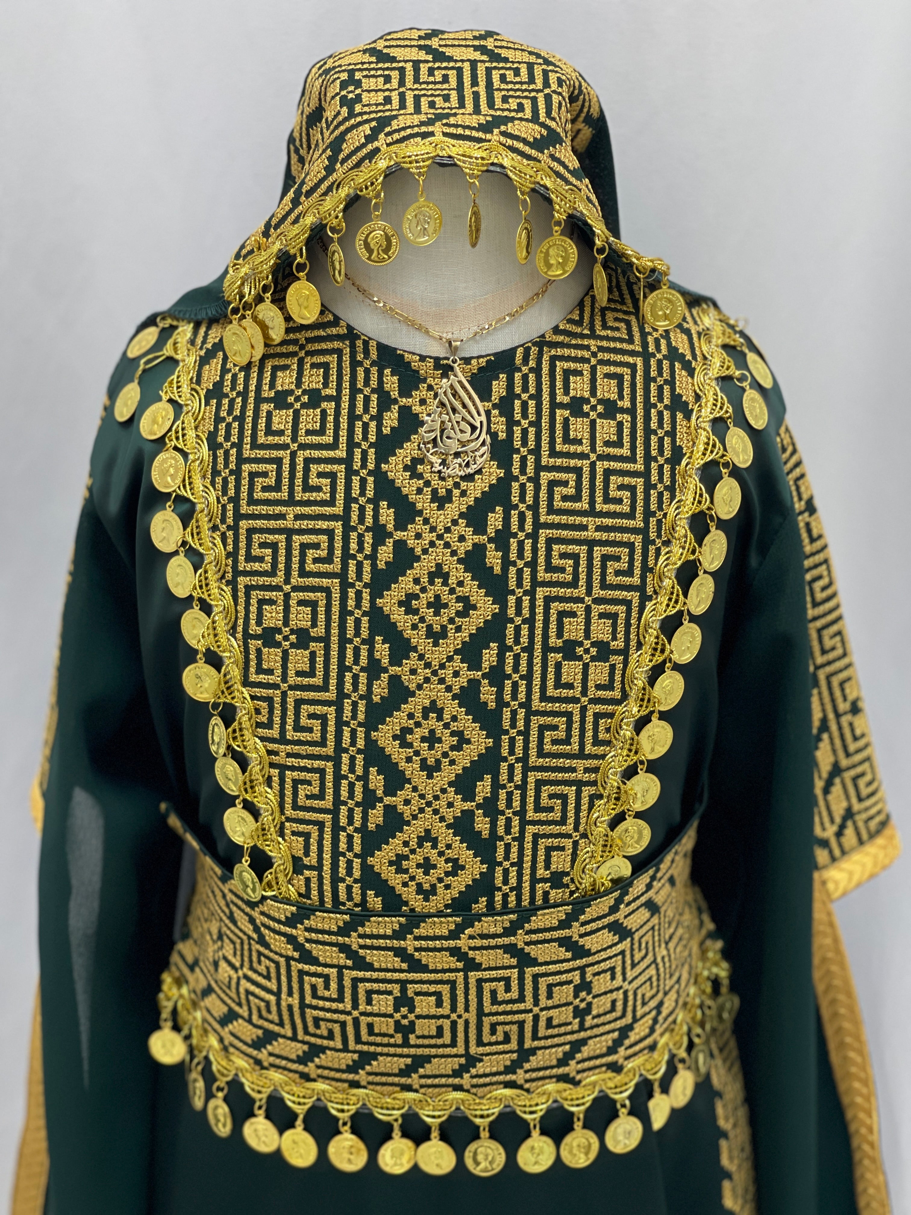 Heritage Coin Embroidered Girls Thobe Set