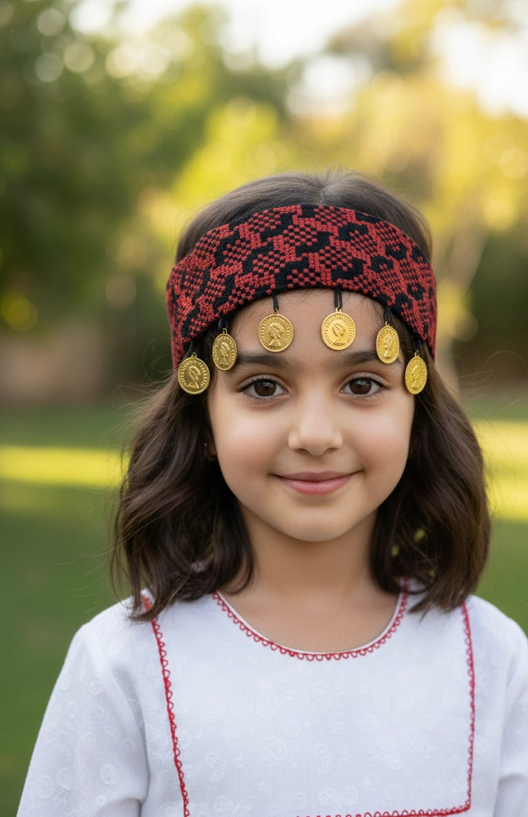 Little Girls Heritage Coin Headband