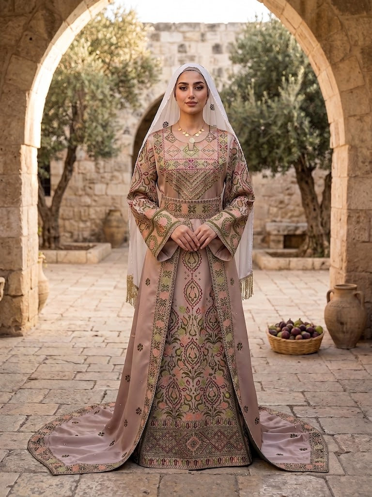 Green Ruby Embroidered Thobe: A Luxurious Bridal Thobe