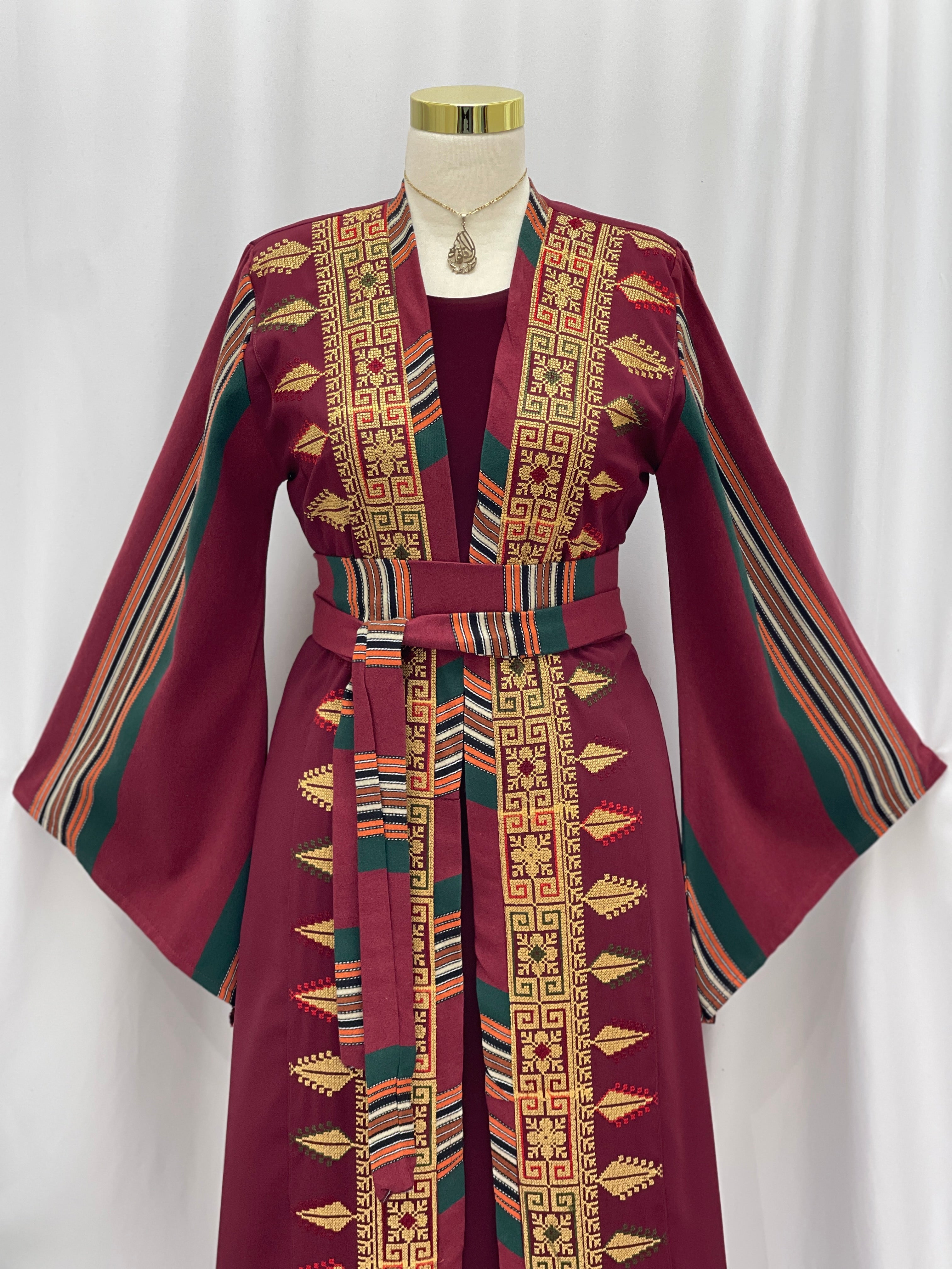 Majdal Heritage Embroidered Chiffon Piece - Cultural Grace