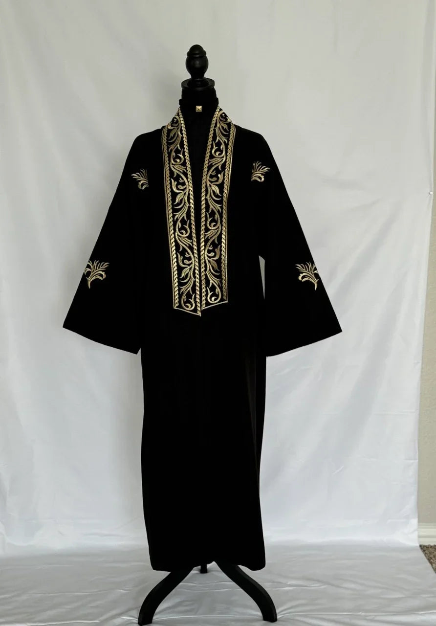 Moroccan Embroidery Kimono- designed in a classic open front silhouette