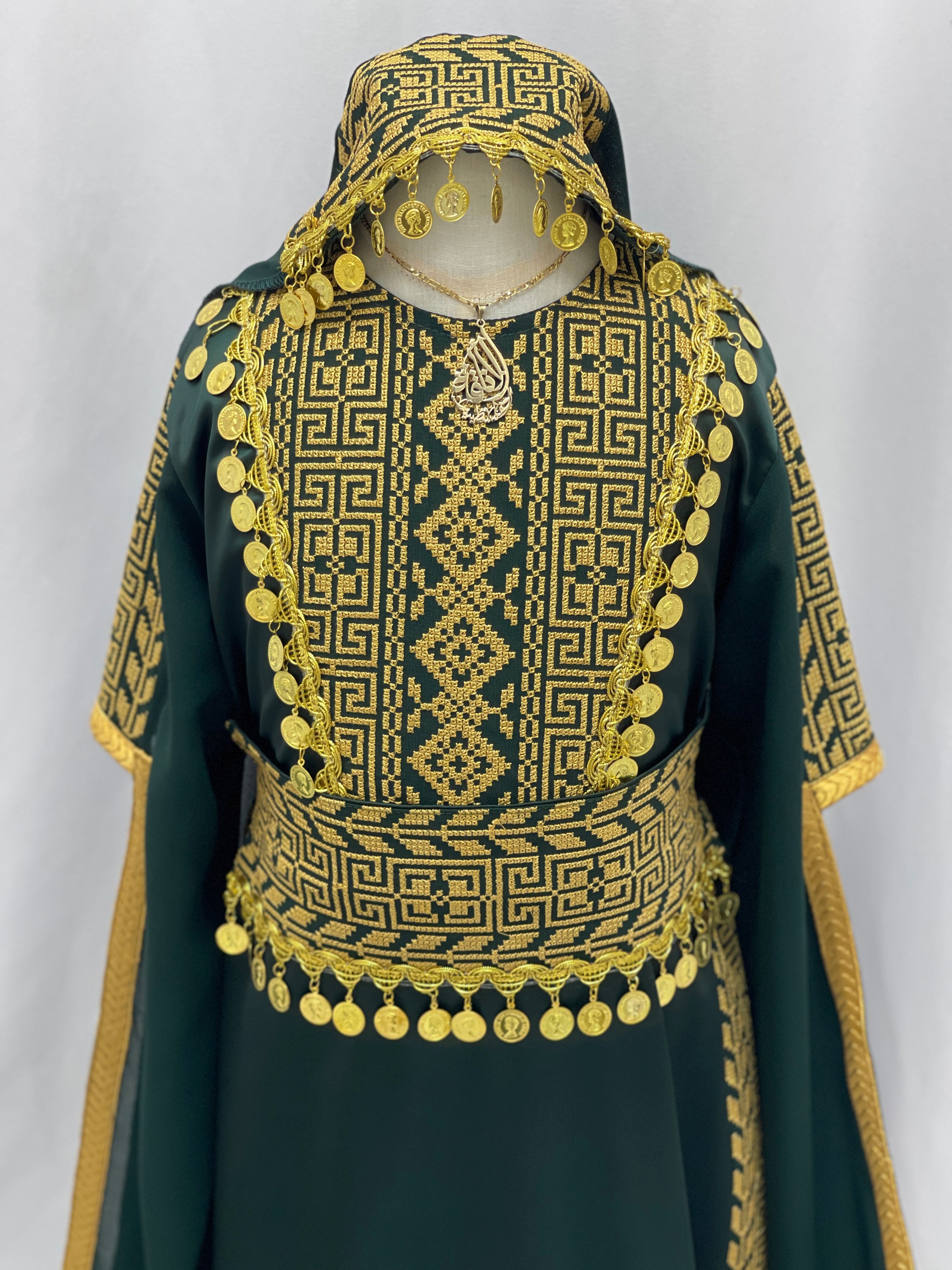 Heritage Coin Embroidered Girls Thobe Set