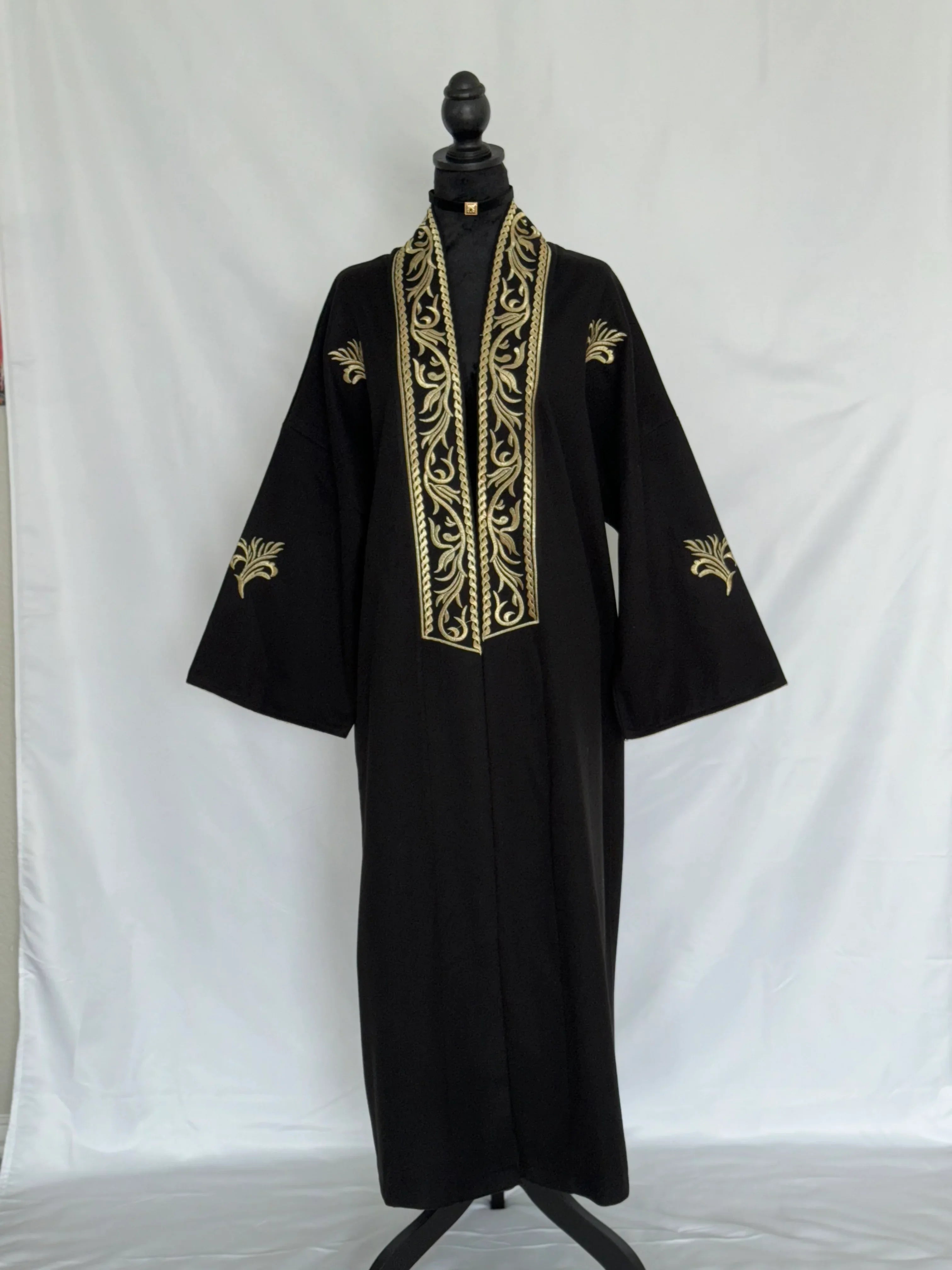 Moroccan Embroidery Kimono- designed in a classic open front silhouette