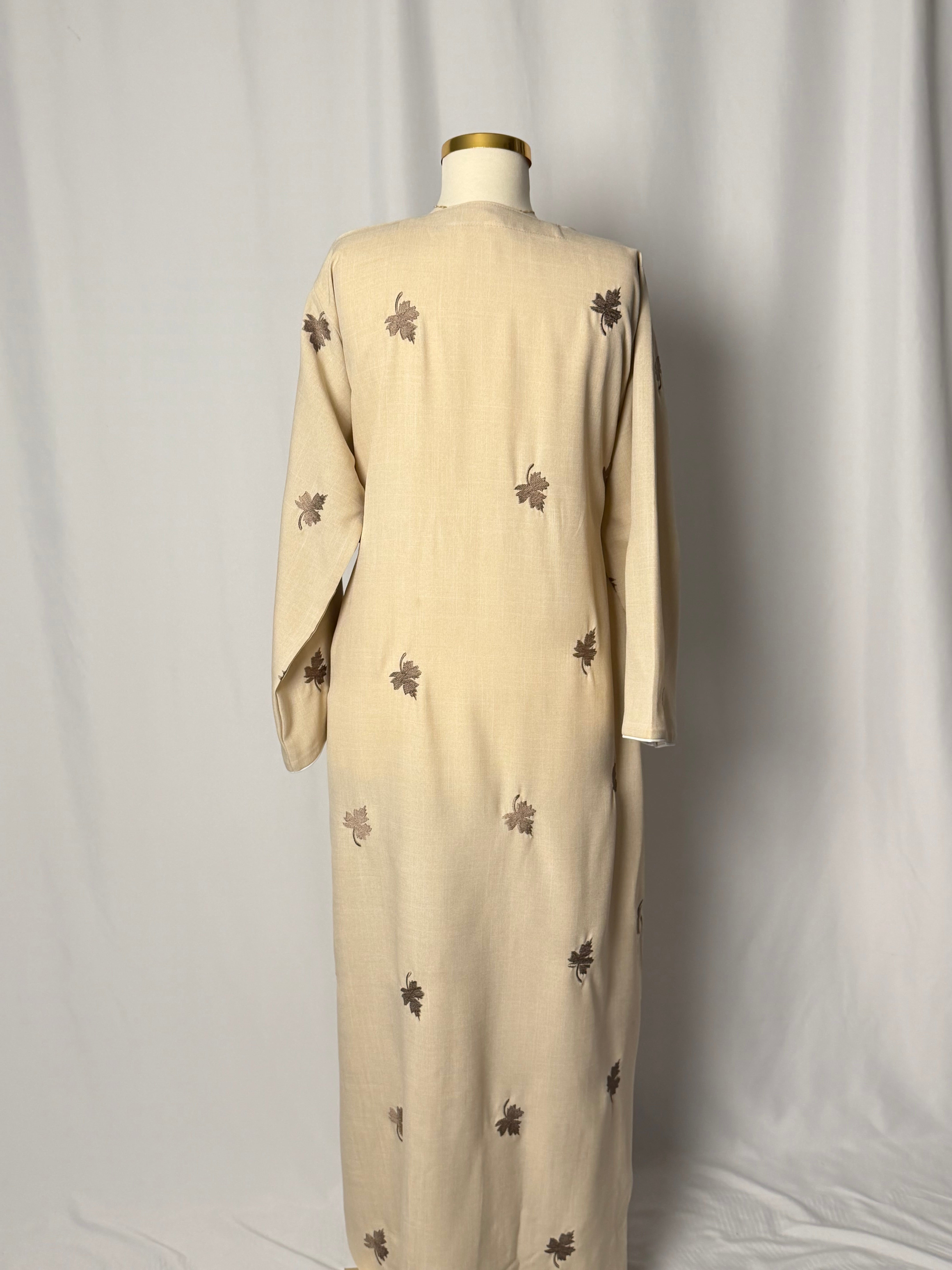 Desert Leaf Linen Dubai Abaya